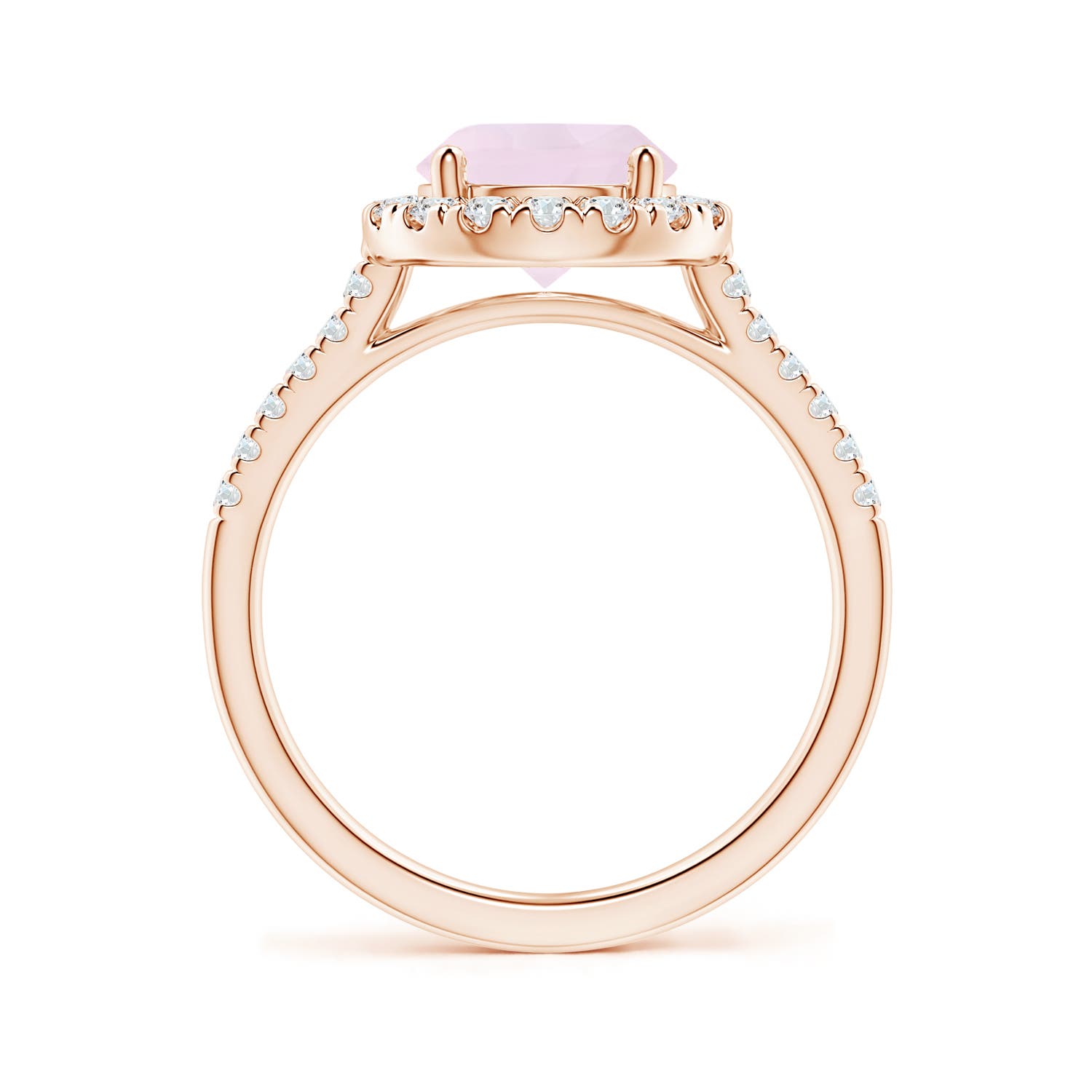 A - Rose Quartz / 2.02 CT / 14 KT Rose Gold