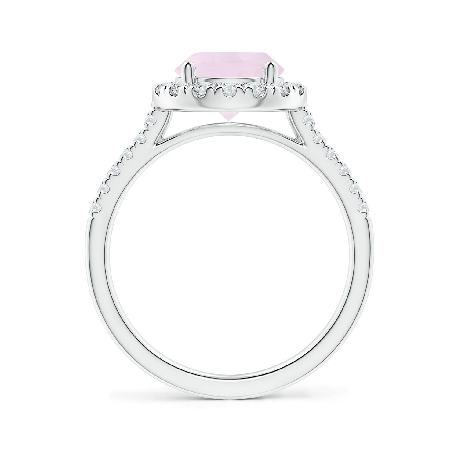 A - Rose Quartz / 2.02 CT / 14 KT White Gold