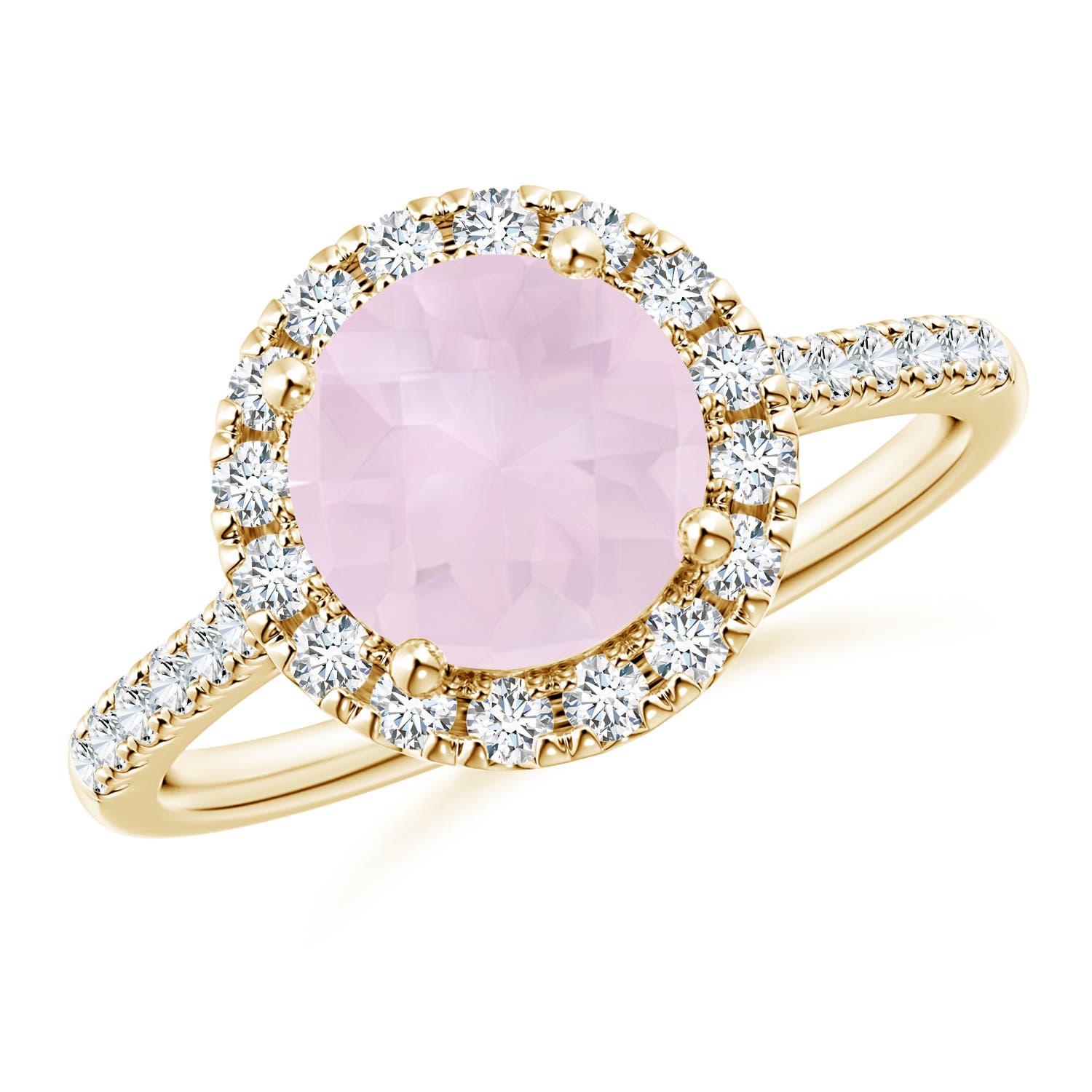 A - Rose Quartz / 2.02 CT / 14 KT Yellow Gold