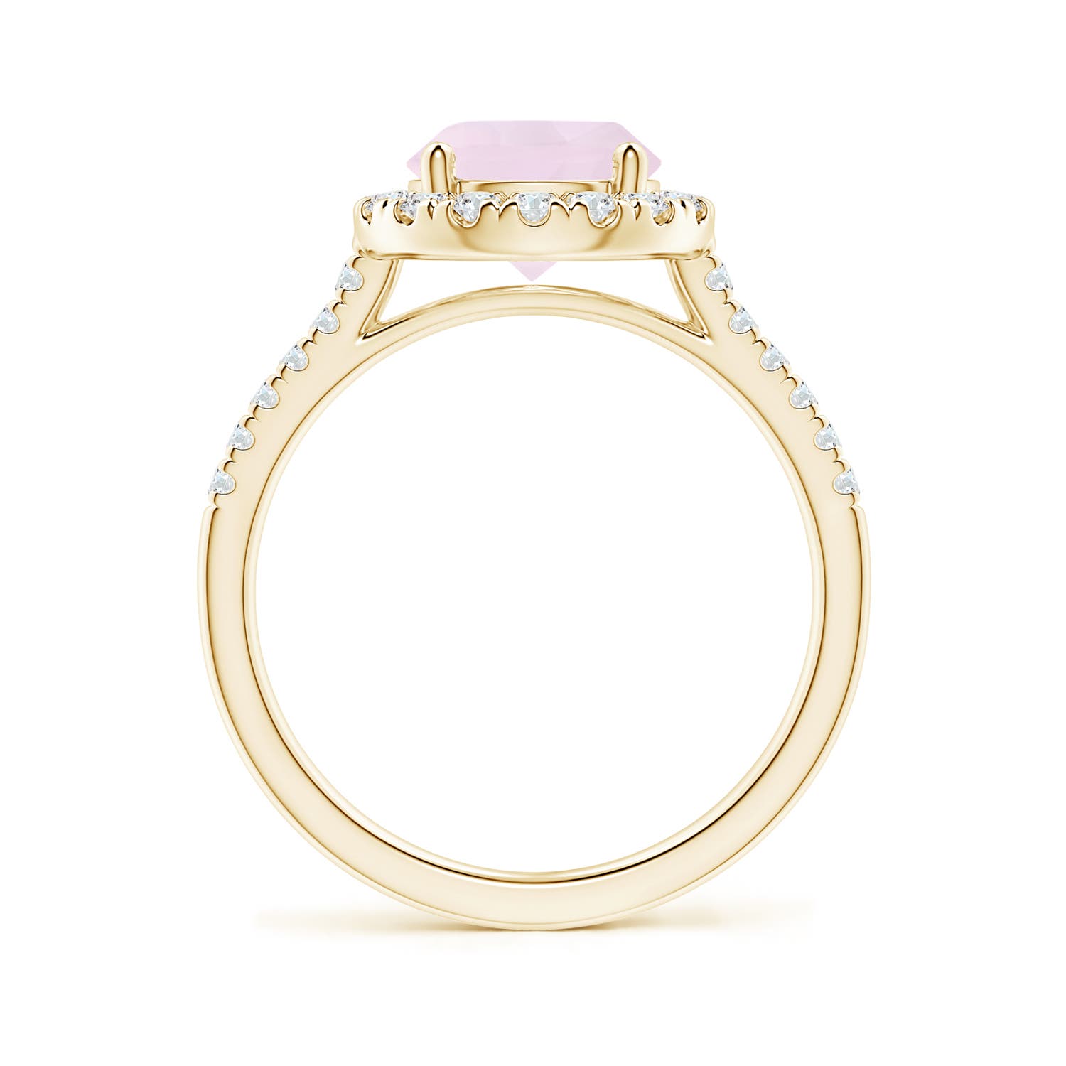 A - Rose Quartz / 2.02 CT / 14 KT Yellow Gold