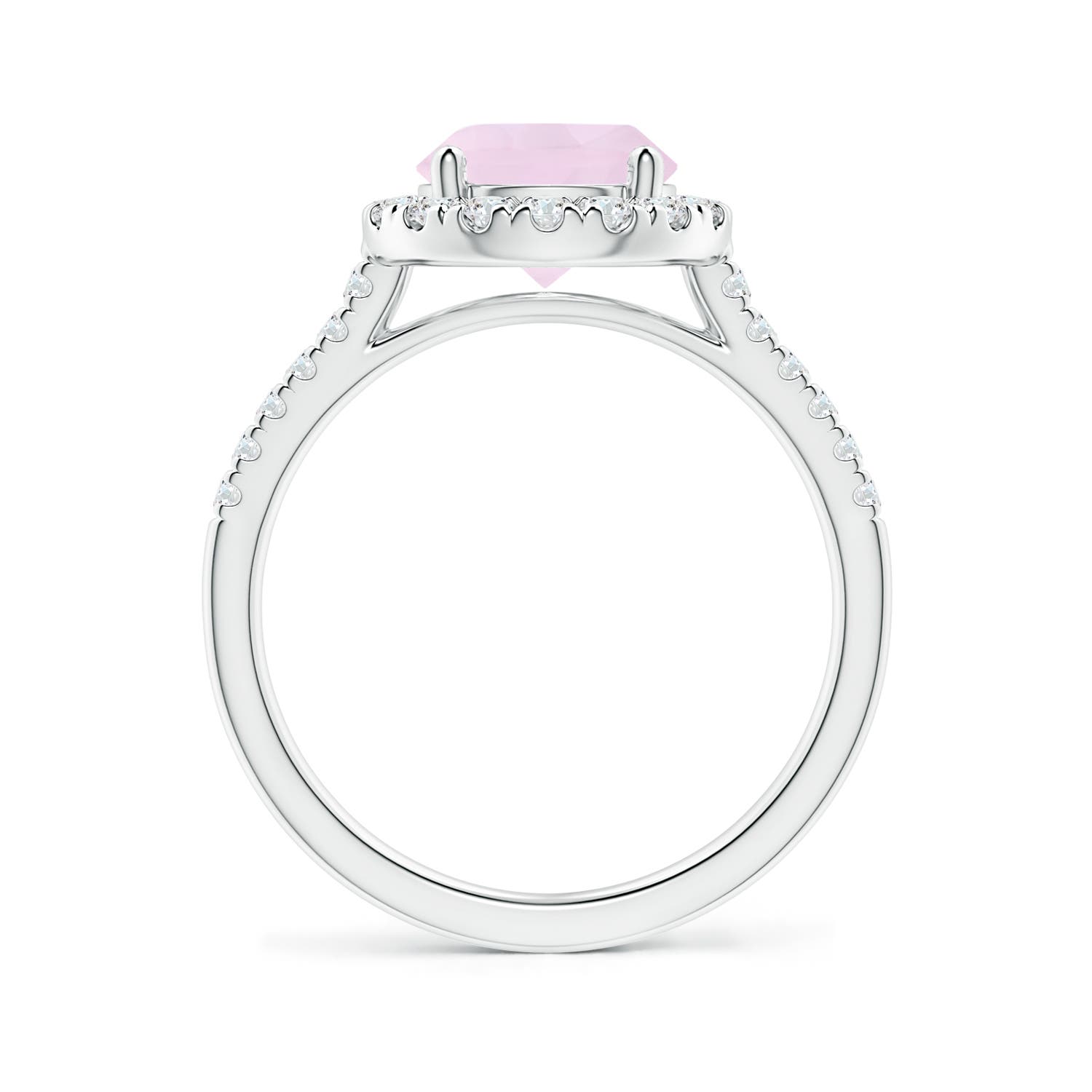 AA - Rose Quartz / 2.02 CT / 14 KT White Gold