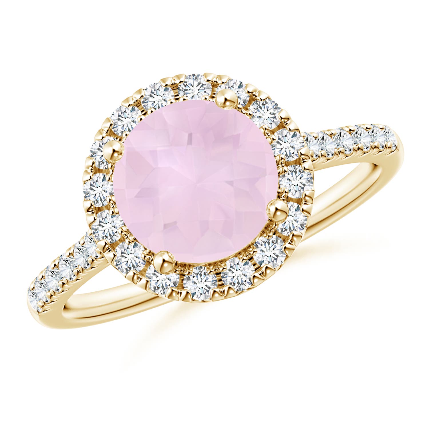 AA - Rose Quartz / 2.02 CT / 14 KT Yellow Gold