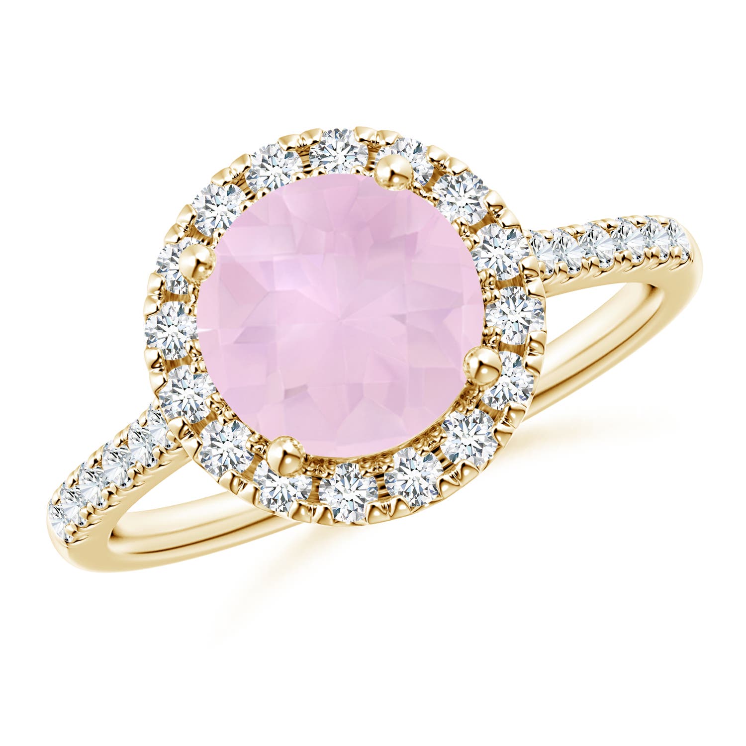 AAA - Rose Quartz / 2.02 CT / 14 KT Yellow Gold