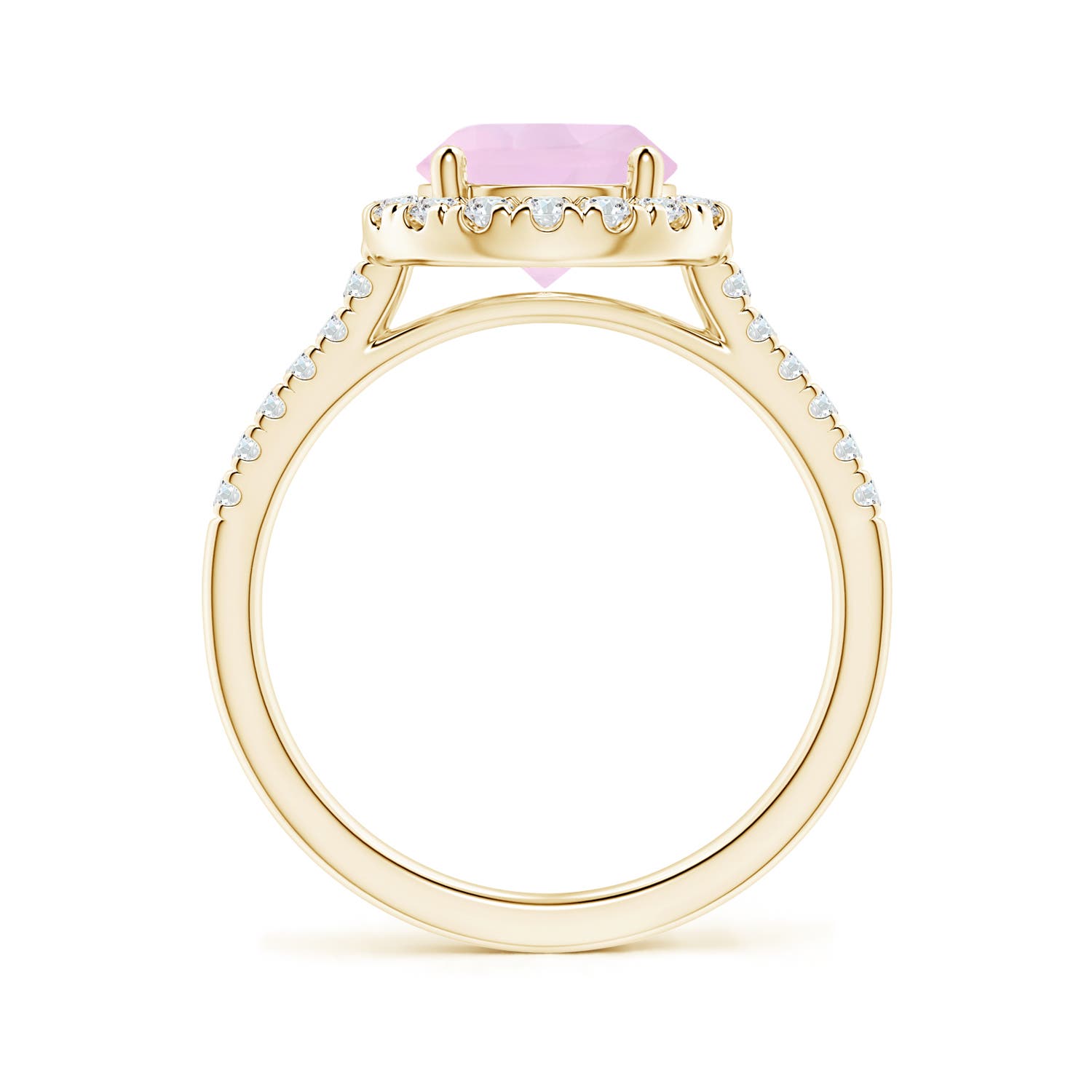 AAA - Rose Quartz / 2.02 CT / 14 KT Yellow Gold