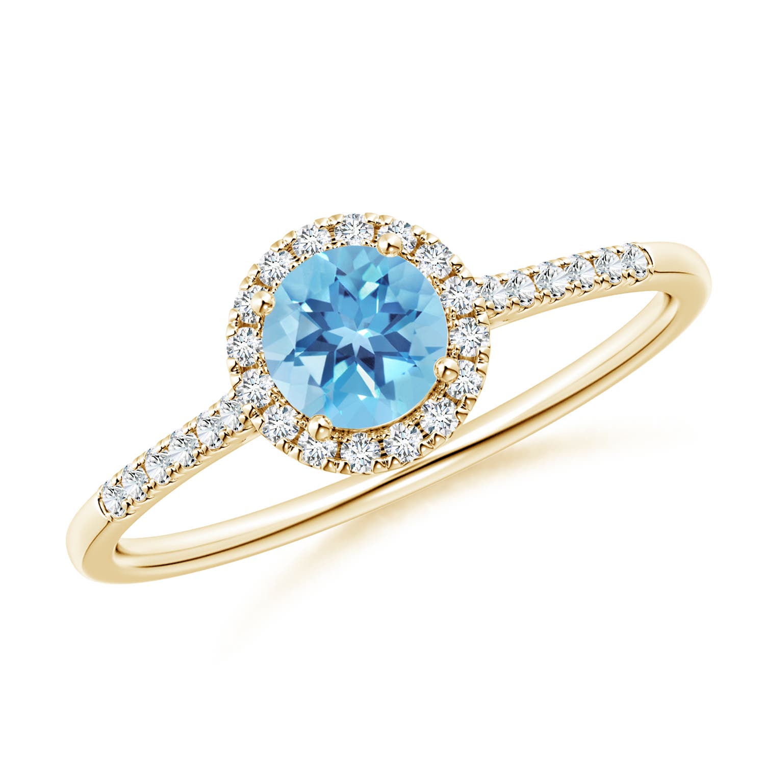 A - Swiss Blue Topaz / 0.75 CT / 14 KT Yellow Gold