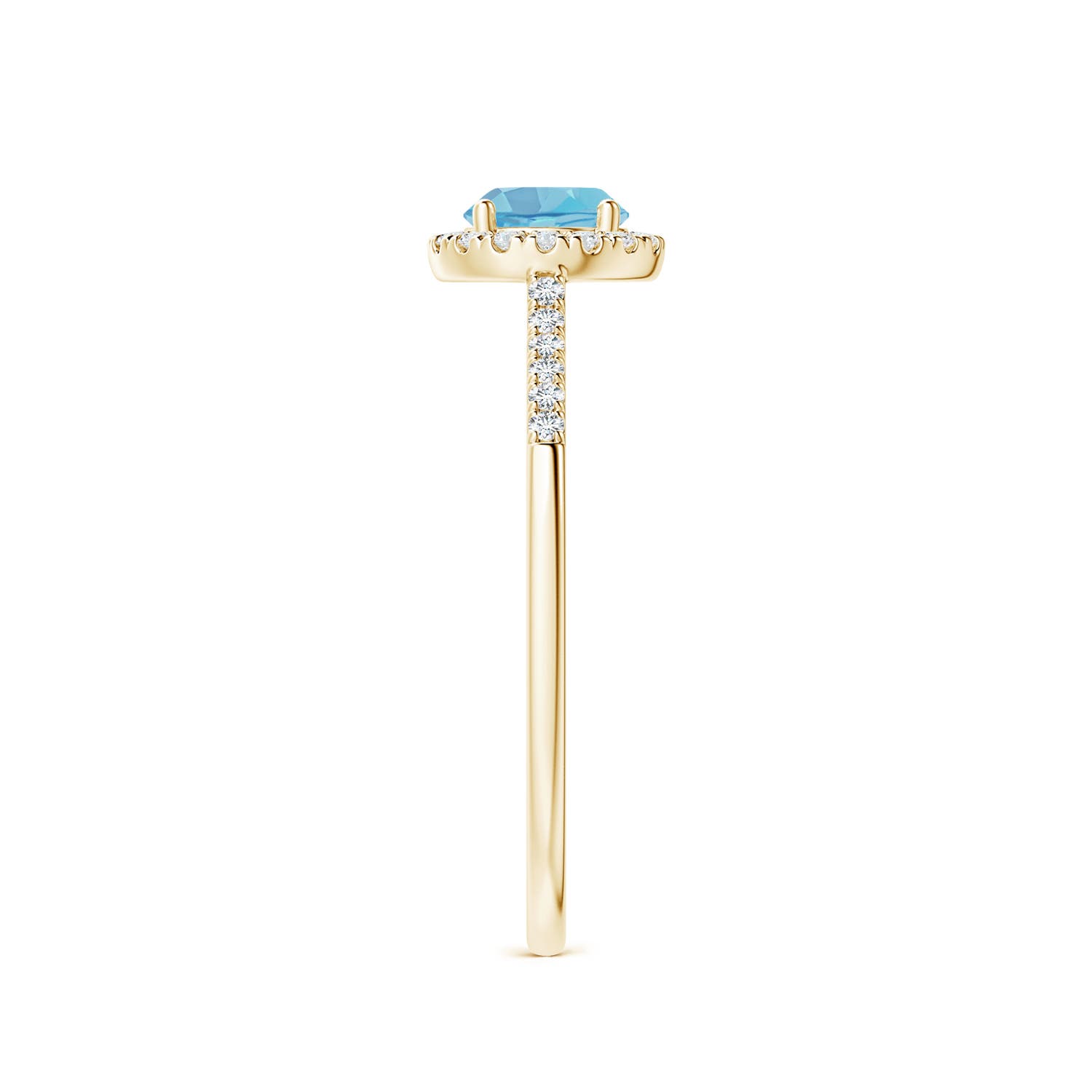 A - Swiss Blue Topaz / 0.75 CT / 14 KT Yellow Gold