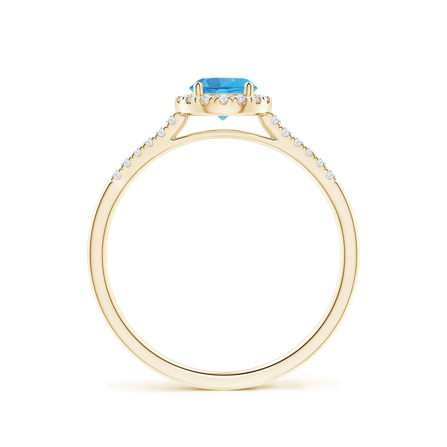 AA - Swiss Blue Topaz / 0.75 CT / 14 KT Yellow Gold