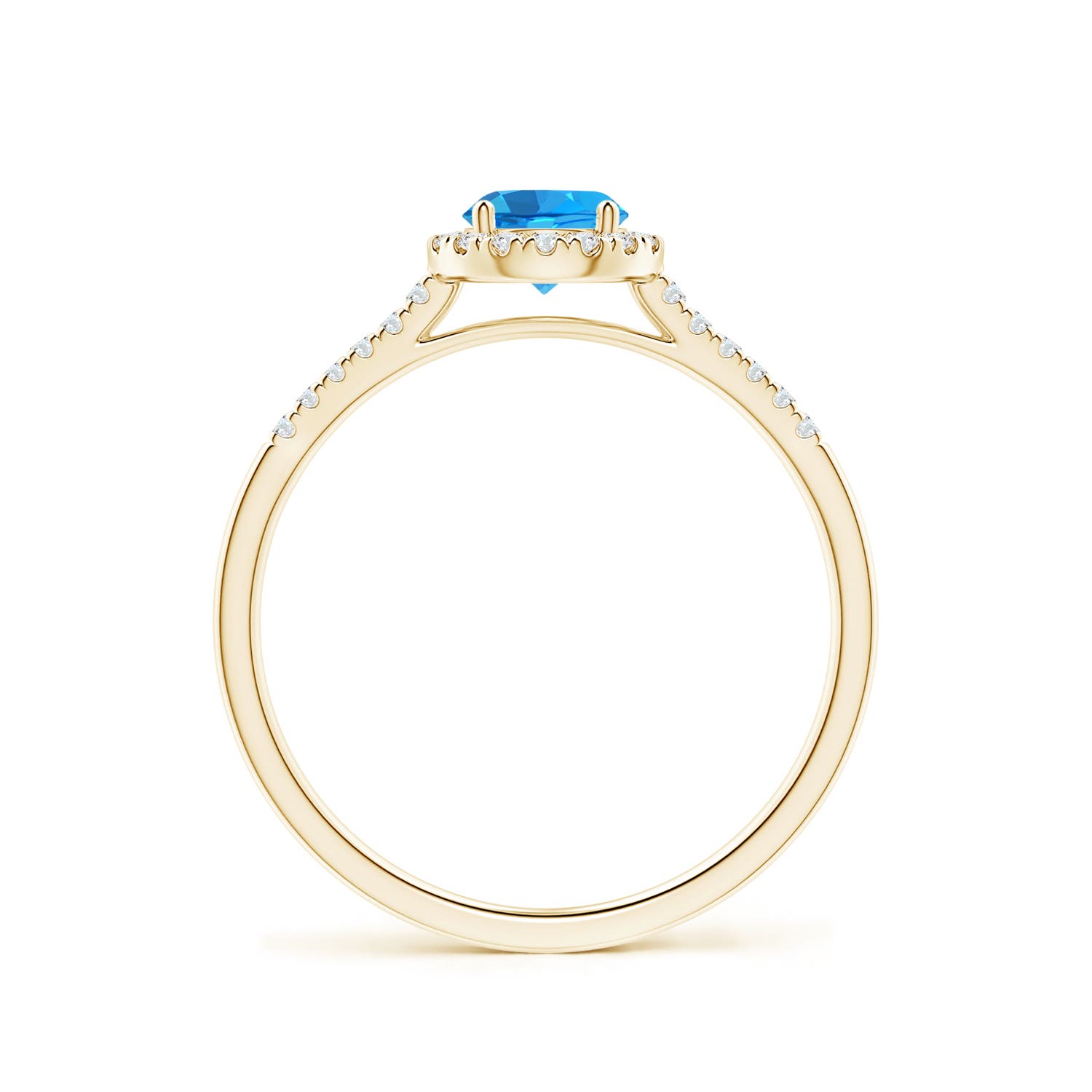 AAAA - Swiss Blue Topaz / 0.75 CT / 14 KT Yellow Gold