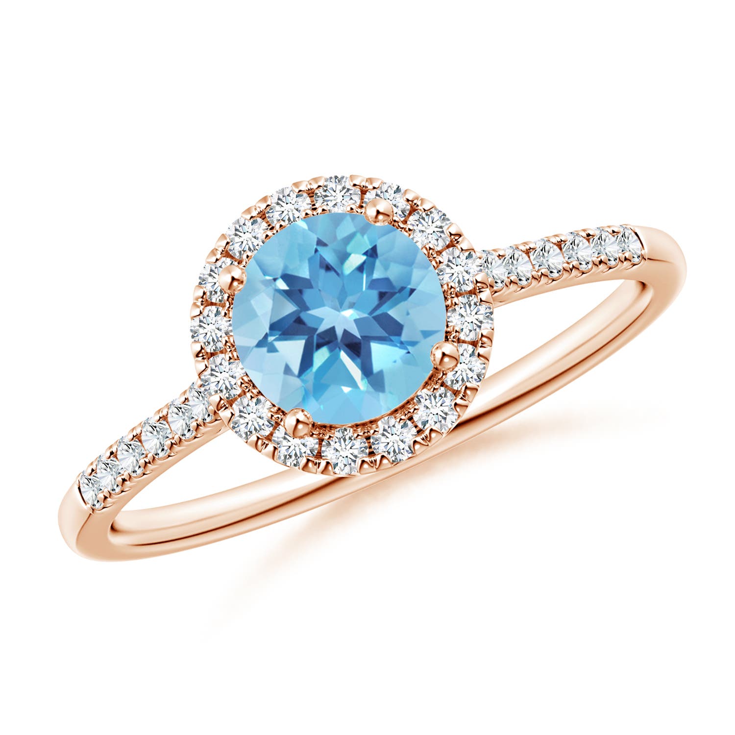 A - Swiss Blue Topaz / 1.15 CT / 14 KT Rose Gold