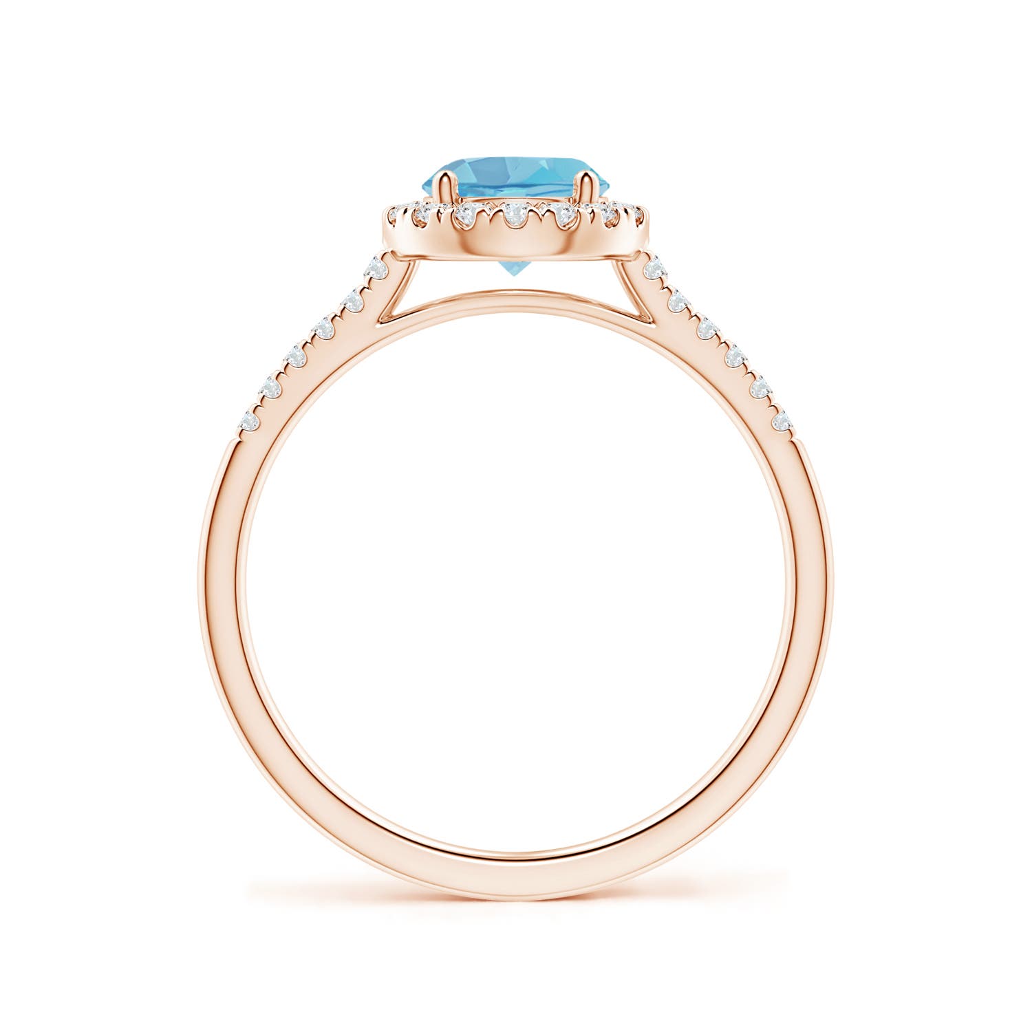 A - Swiss Blue Topaz / 1.15 CT / 14 KT Rose Gold