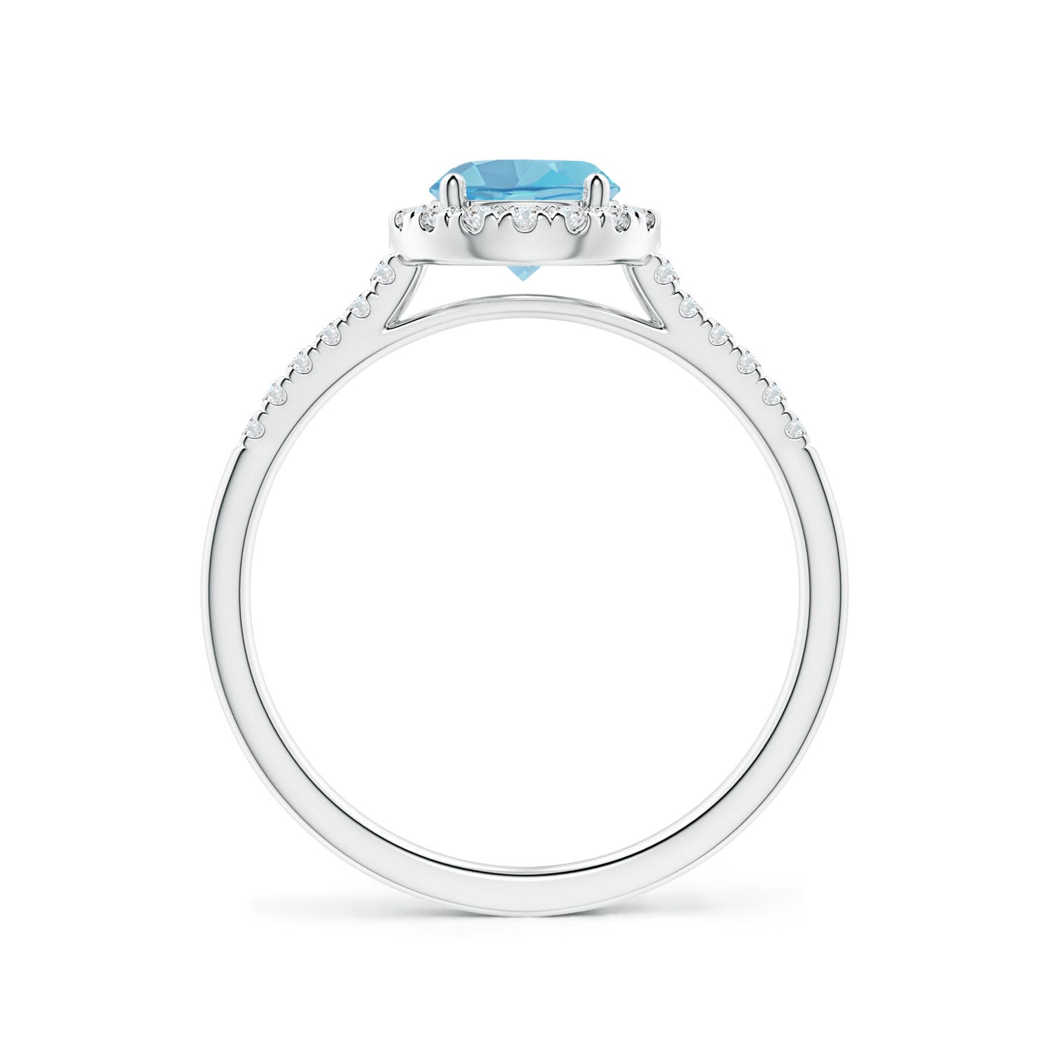 A - Swiss Blue Topaz / 1.15 CT / 14 KT White Gold