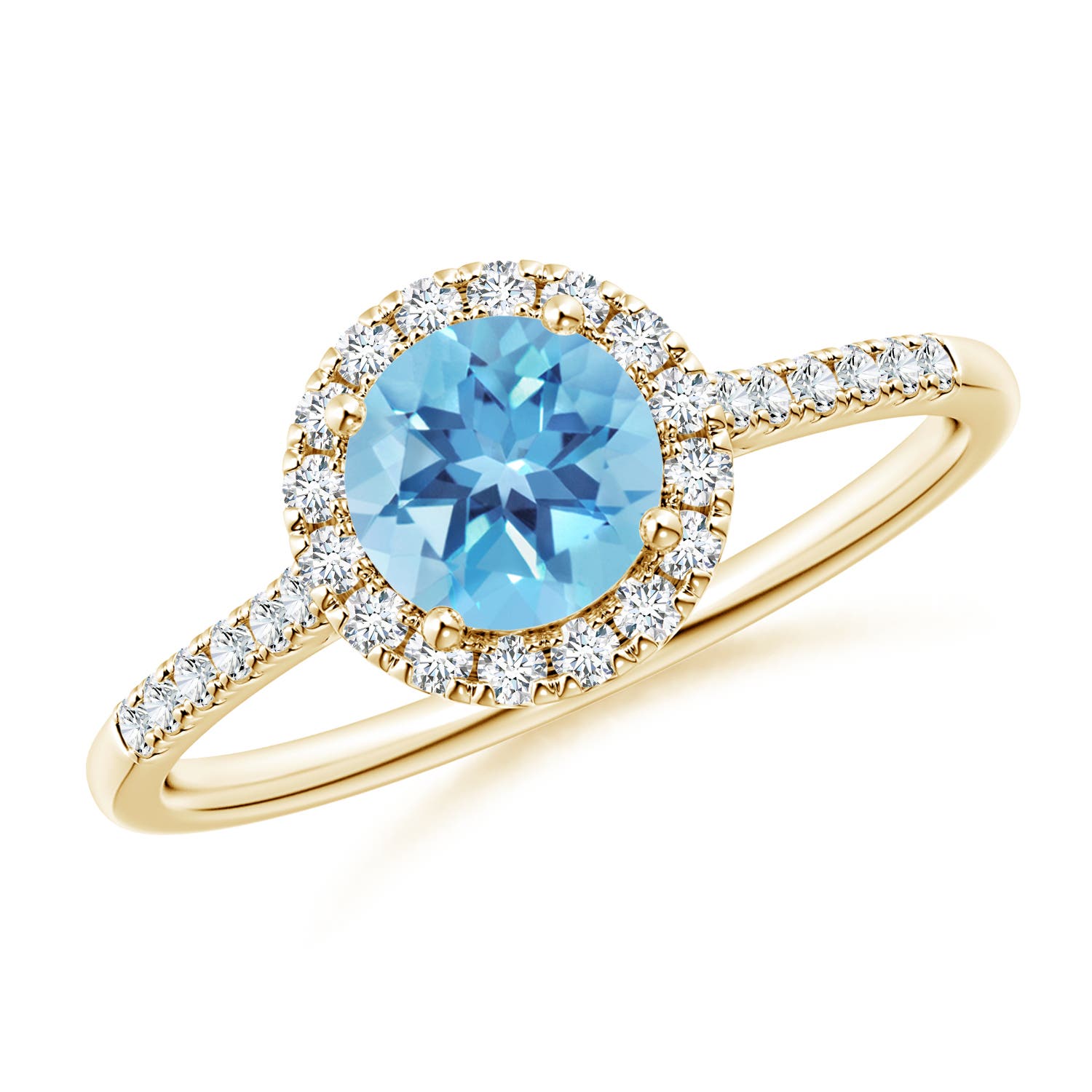 A - Swiss Blue Topaz / 1.15 CT / 14 KT Yellow Gold