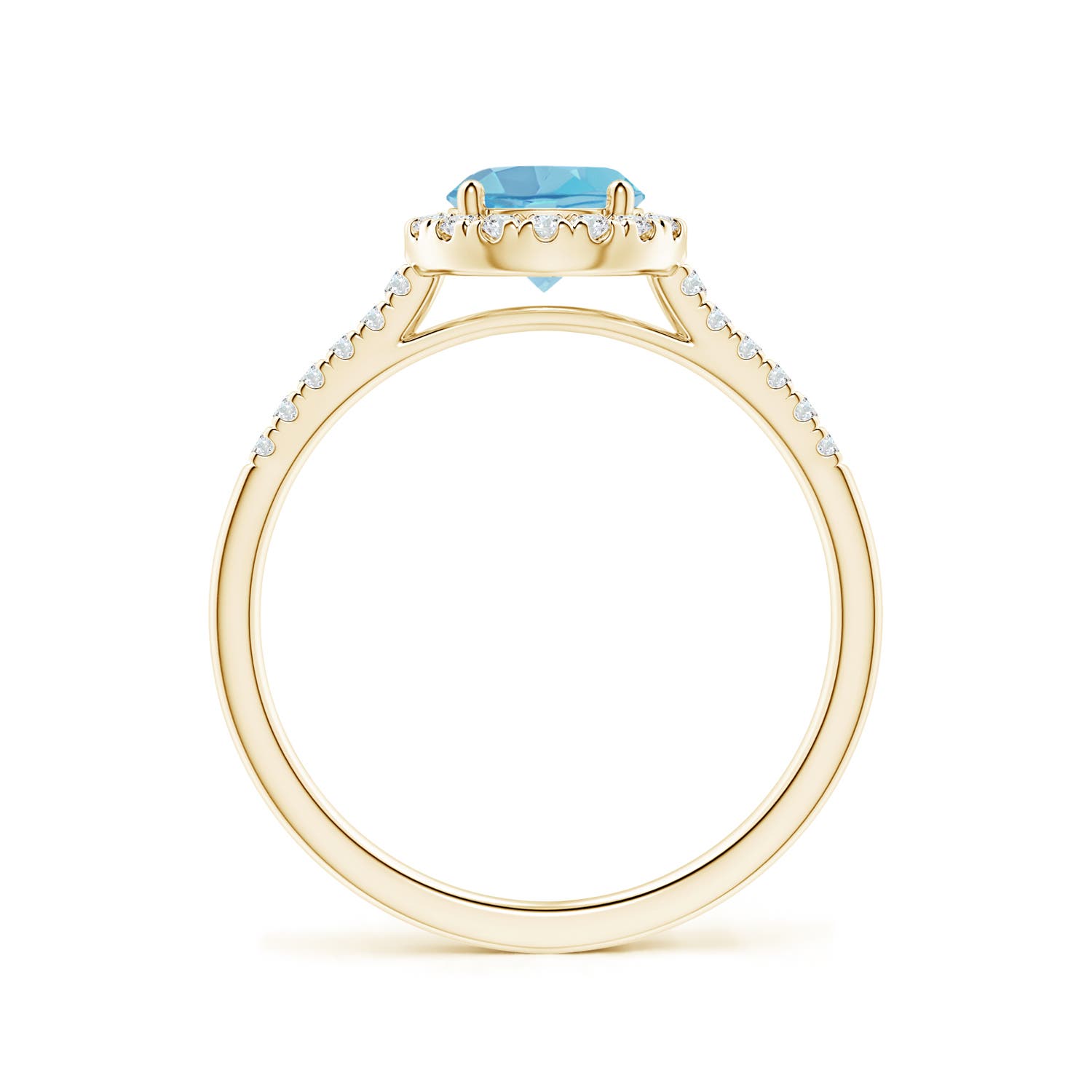 A - Swiss Blue Topaz / 1.15 CT / 14 KT Yellow Gold