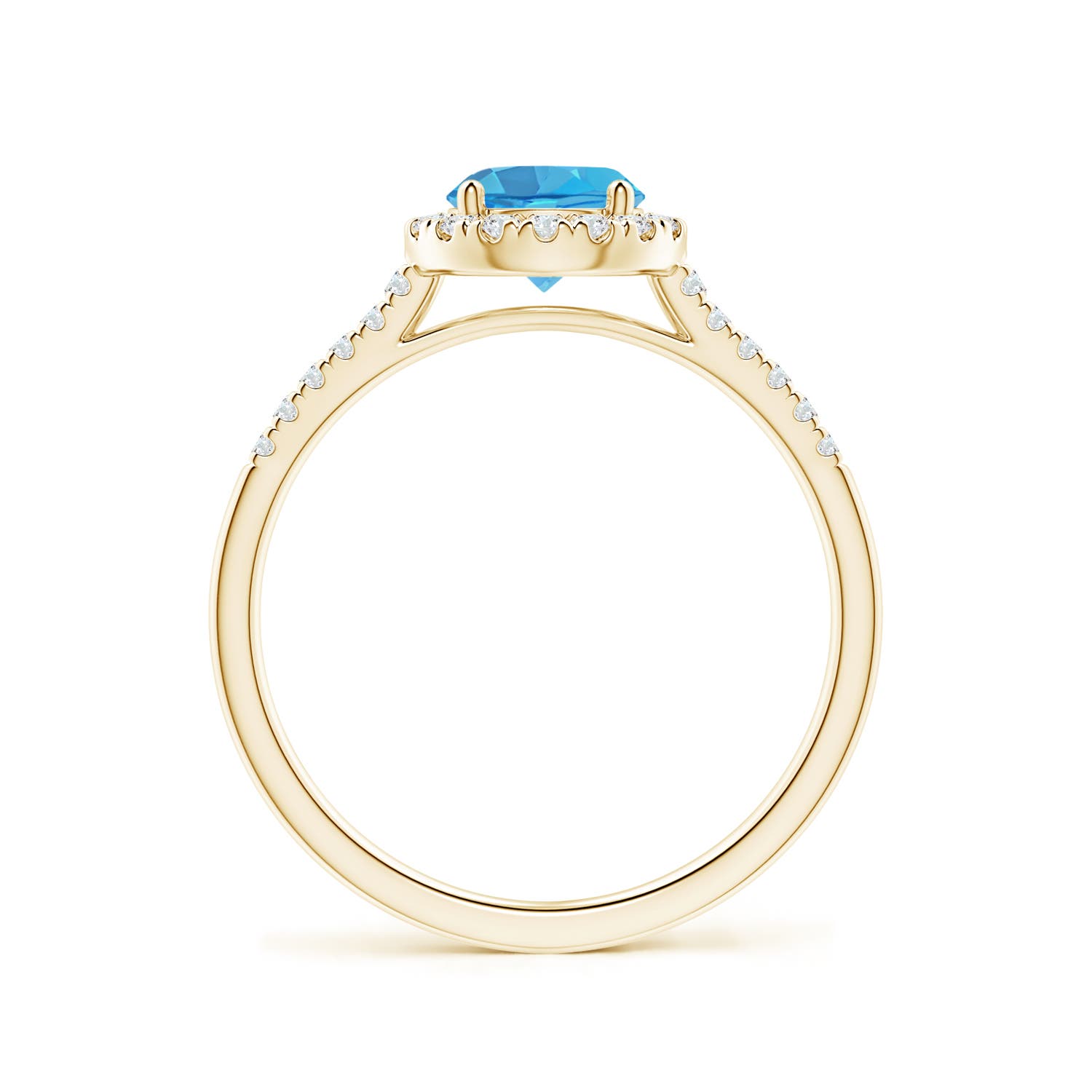 AA - Swiss Blue Topaz / 1.15 CT / 14 KT Yellow Gold