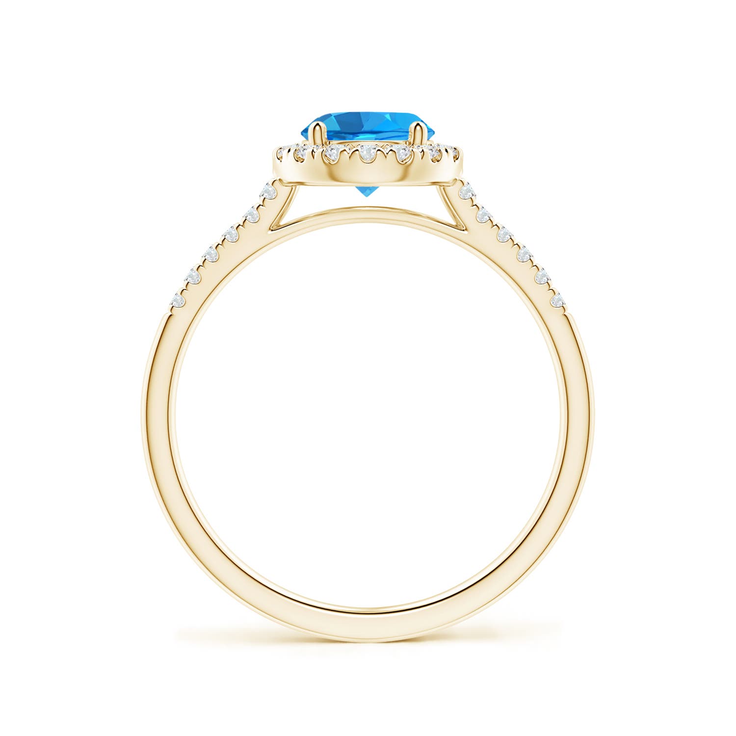 AAAA - Swiss Blue Topaz / 1.15 CT / 14 KT Yellow Gold