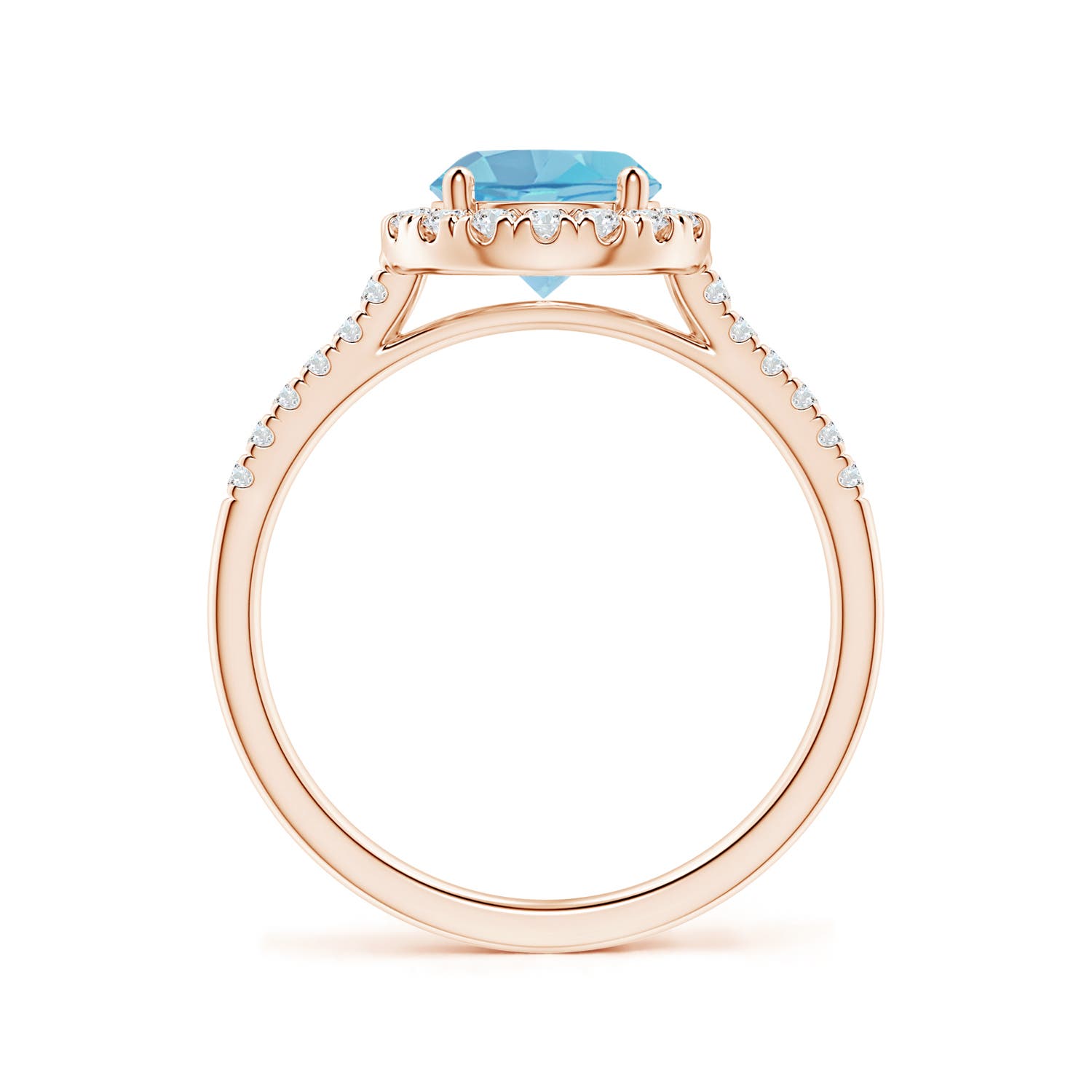 A - Swiss Blue Topaz / 1.84 CT / 14 KT Rose Gold