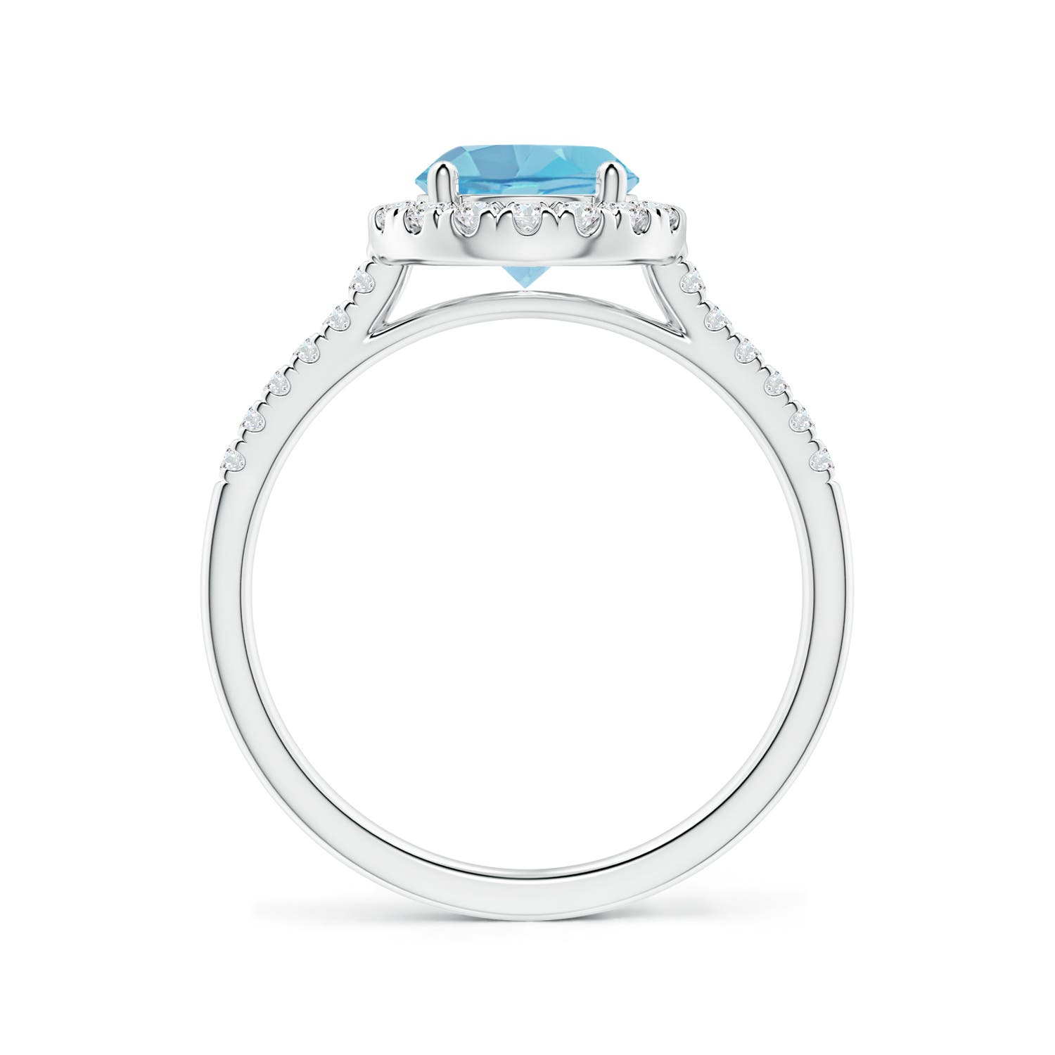 A - Swiss Blue Topaz / 1.84 CT / 14 KT White Gold