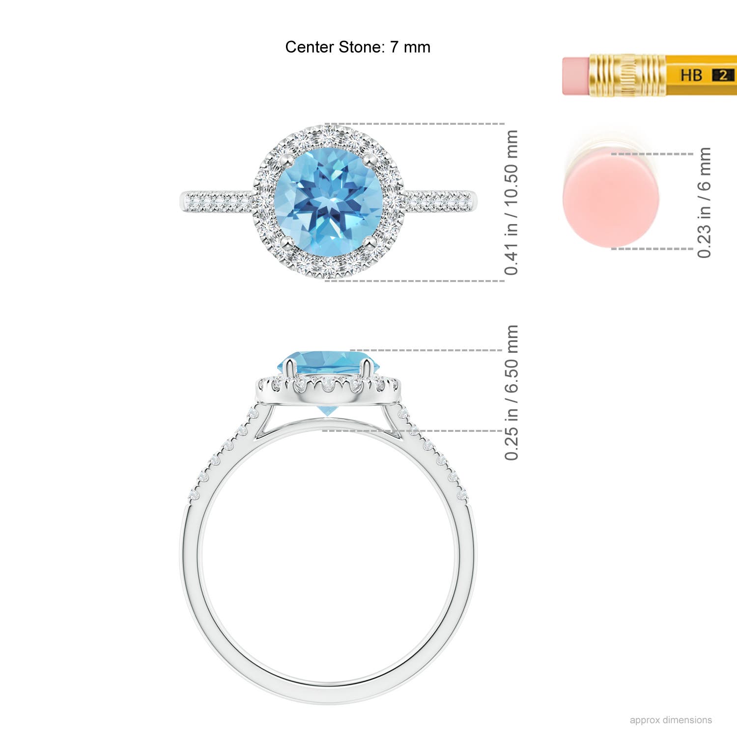 A - Swiss Blue Topaz / 1.84 CT / 14 KT White Gold