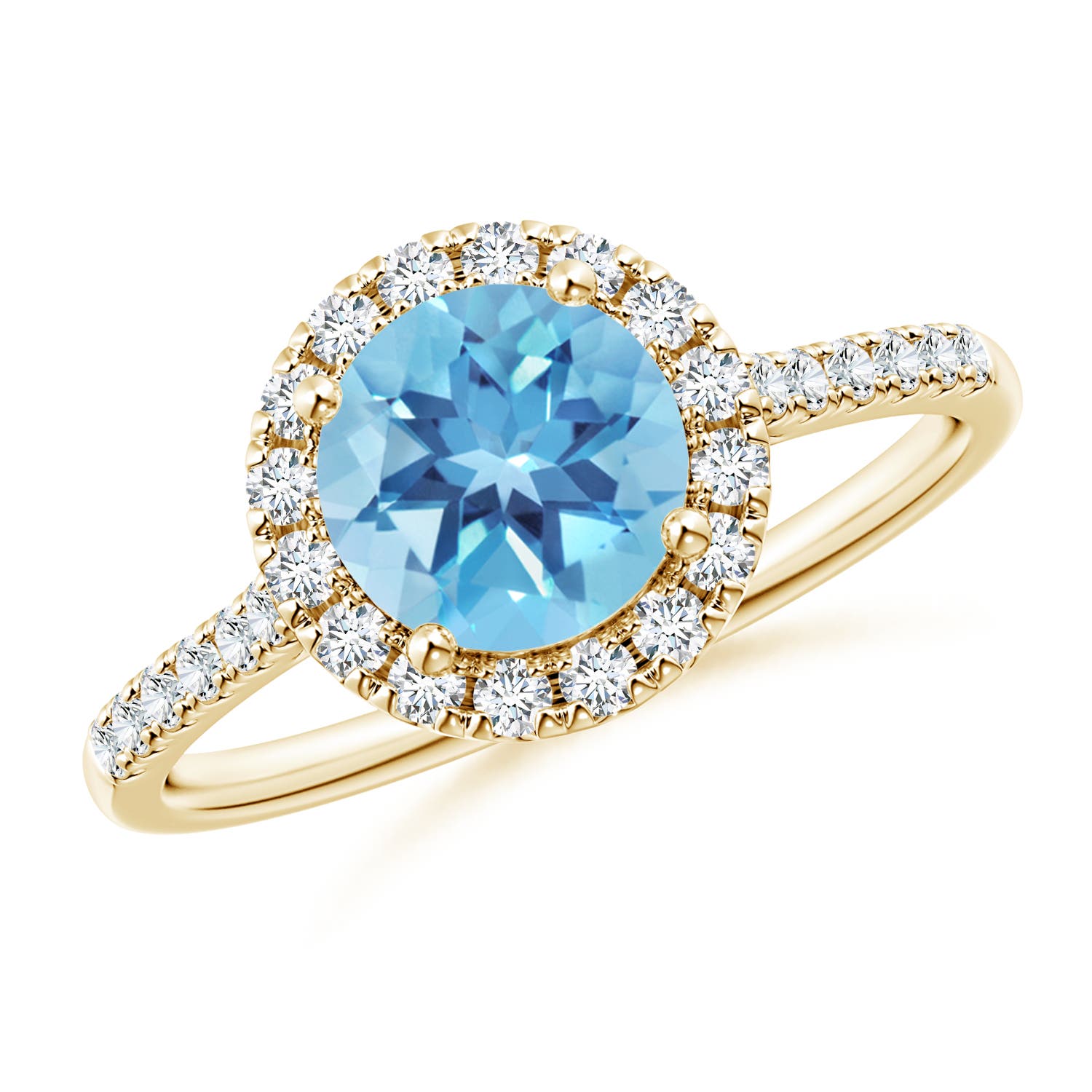 A - Swiss Blue Topaz / 1.84 CT / 14 KT Yellow Gold