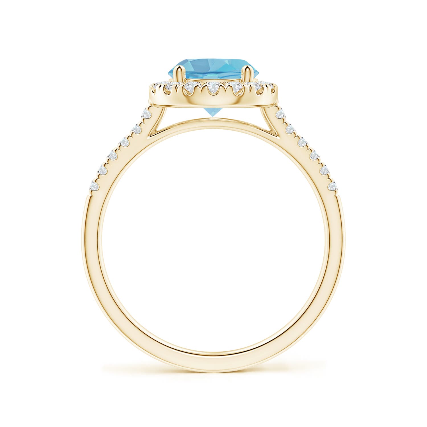 A - Swiss Blue Topaz / 1.84 CT / 14 KT Yellow Gold