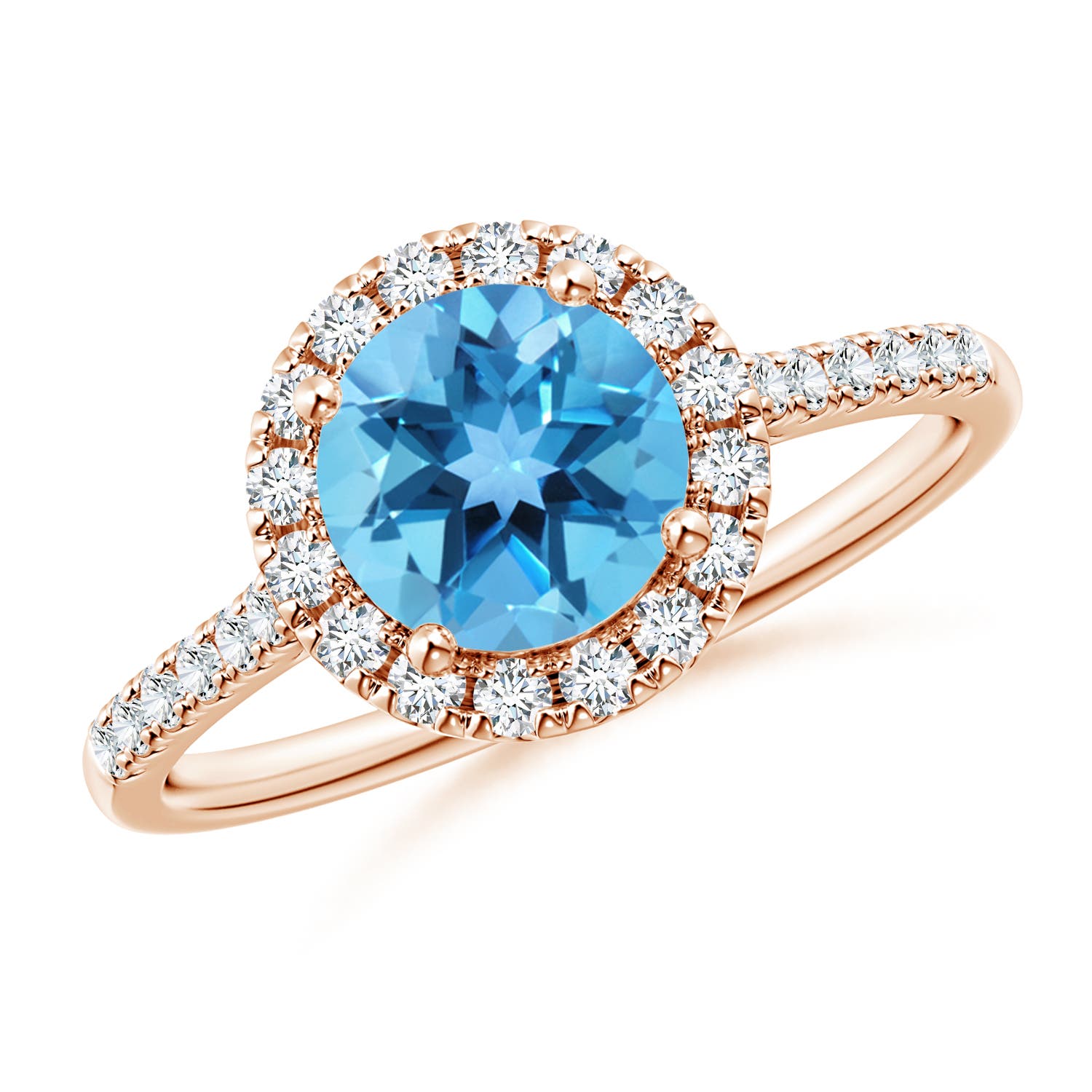 AA - Swiss Blue Topaz / 1.84 CT / 14 KT Rose Gold