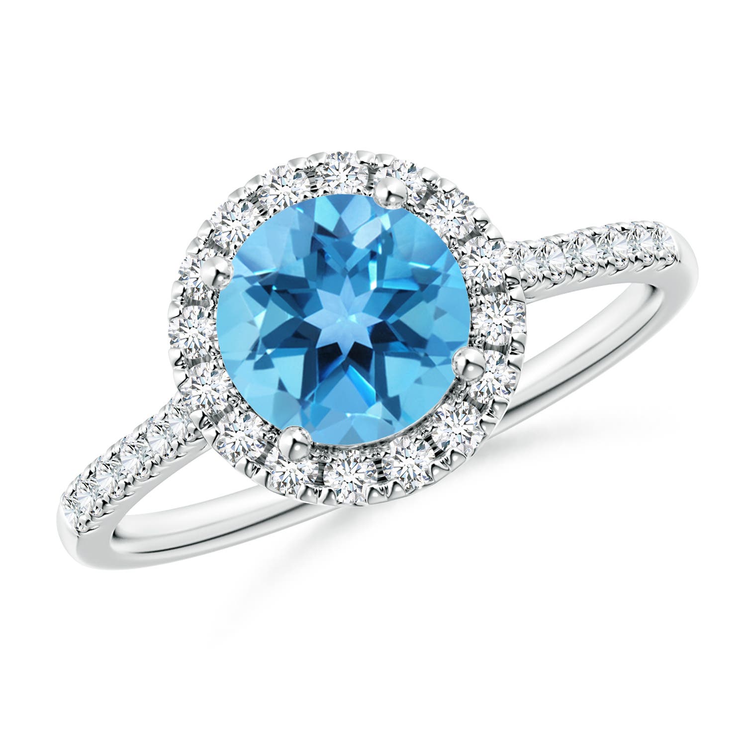 AA - Swiss Blue Topaz / 1.84 CT / 14 KT White Gold