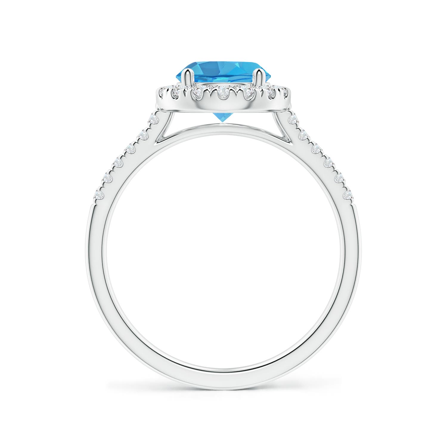 AA - Swiss Blue Topaz / 1.84 CT / 14 KT White Gold