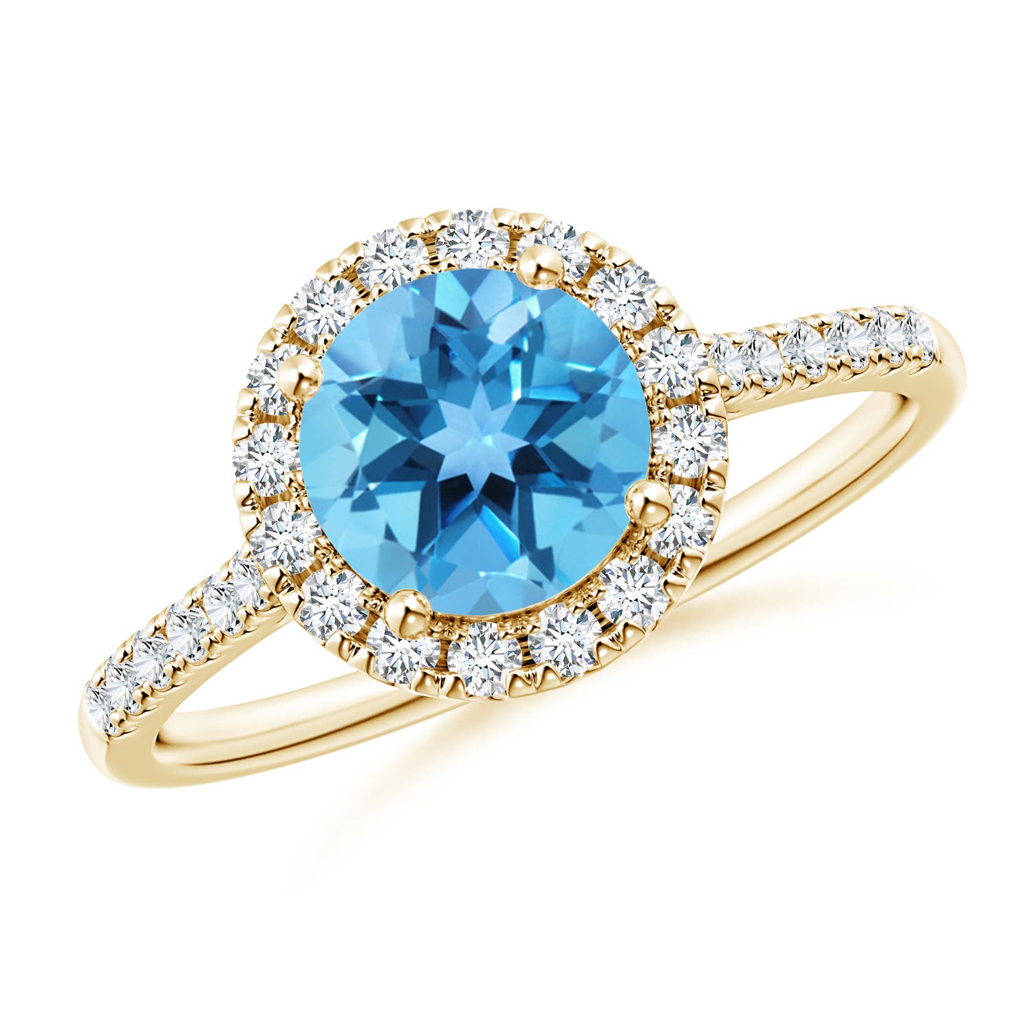 AA - Swiss Blue Topaz / 1.84 CT / 14 KT Yellow Gold