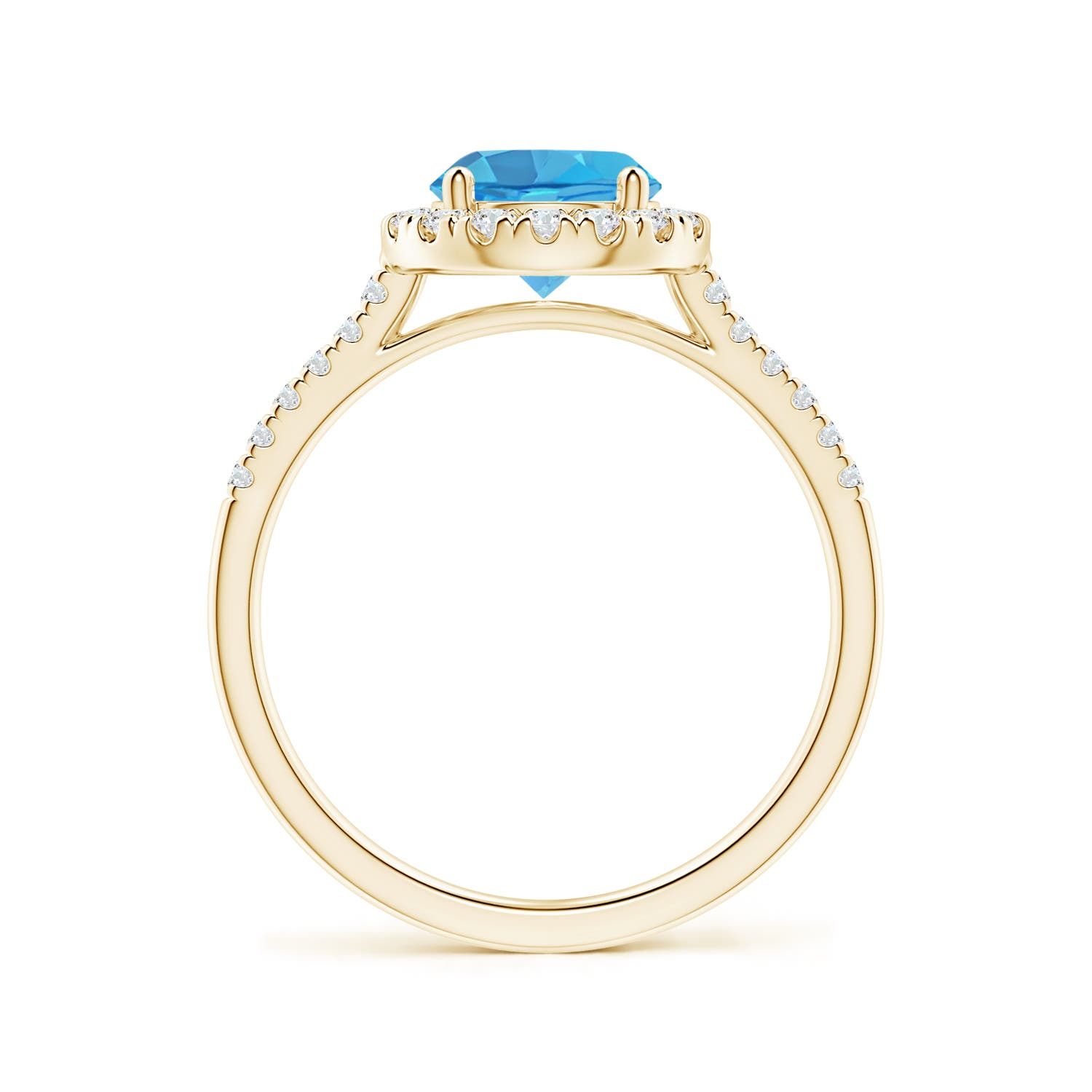 AA - Swiss Blue Topaz / 1.84 CT / 14 KT Yellow Gold