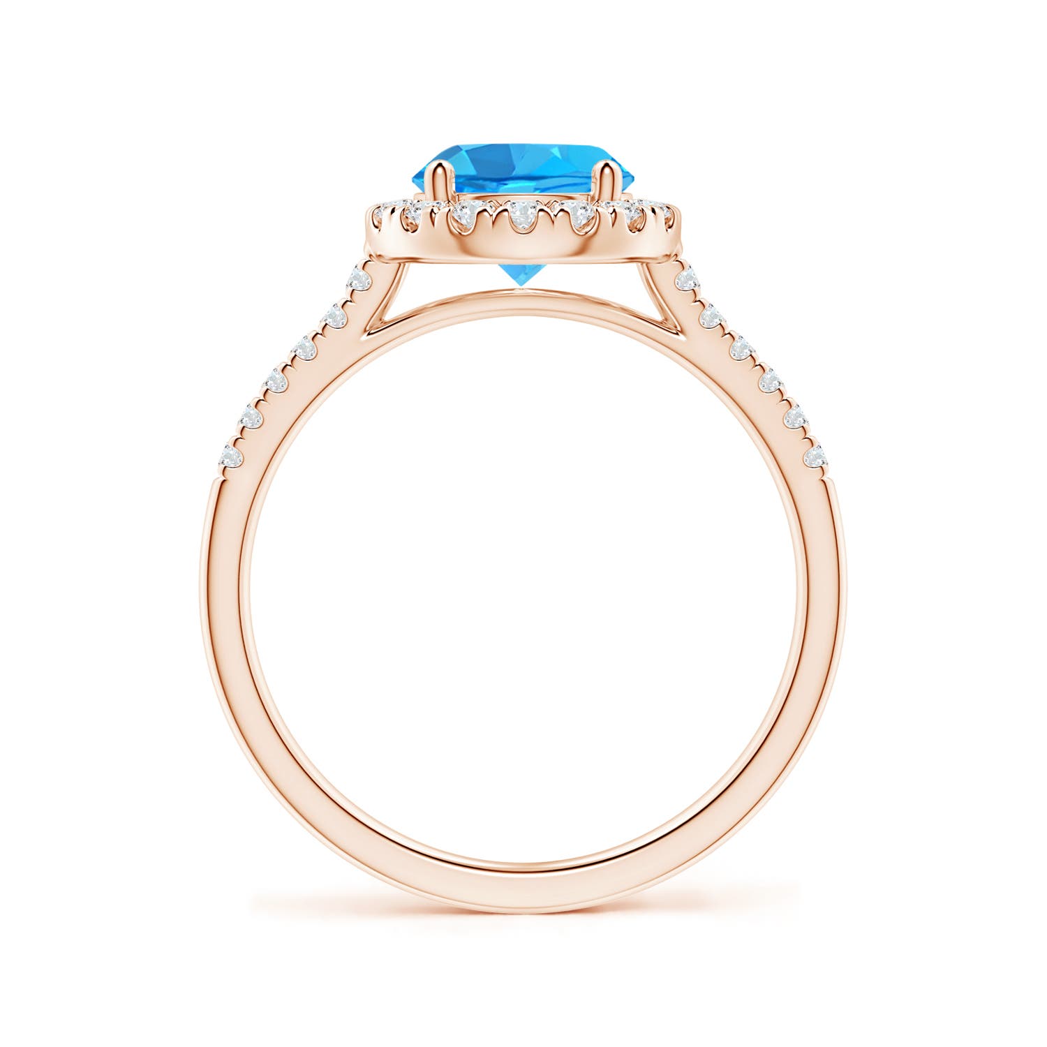 AAA - Swiss Blue Topaz / 1.84 CT / 14 KT Rose Gold