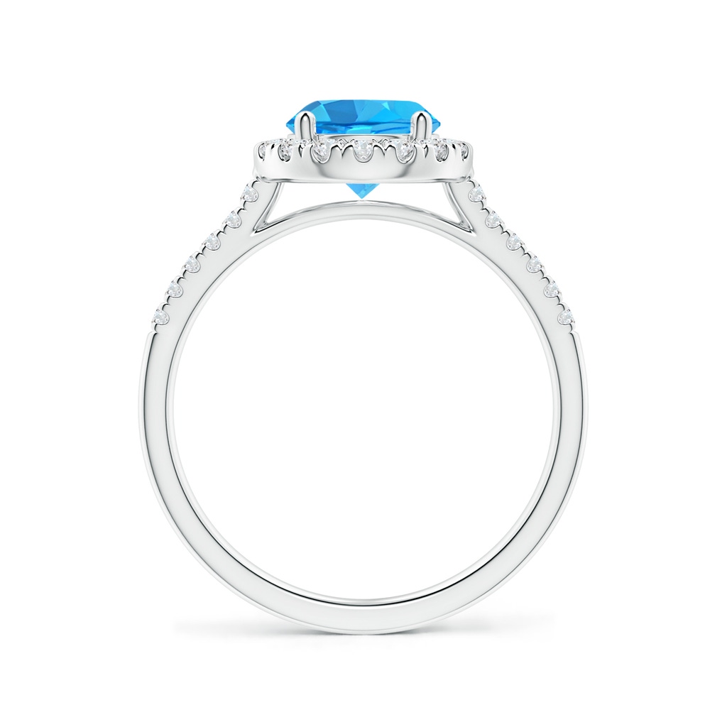 7mm AAA Round Swiss Blue Topaz Halo Ring with Diamond Accents in White Gold - side_1