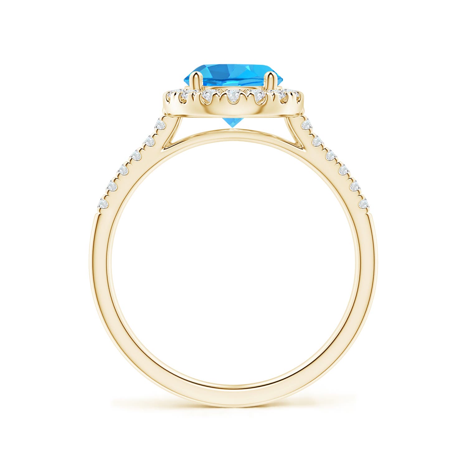 AAA - Swiss Blue Topaz / 1.84 CT / 14 KT Yellow Gold