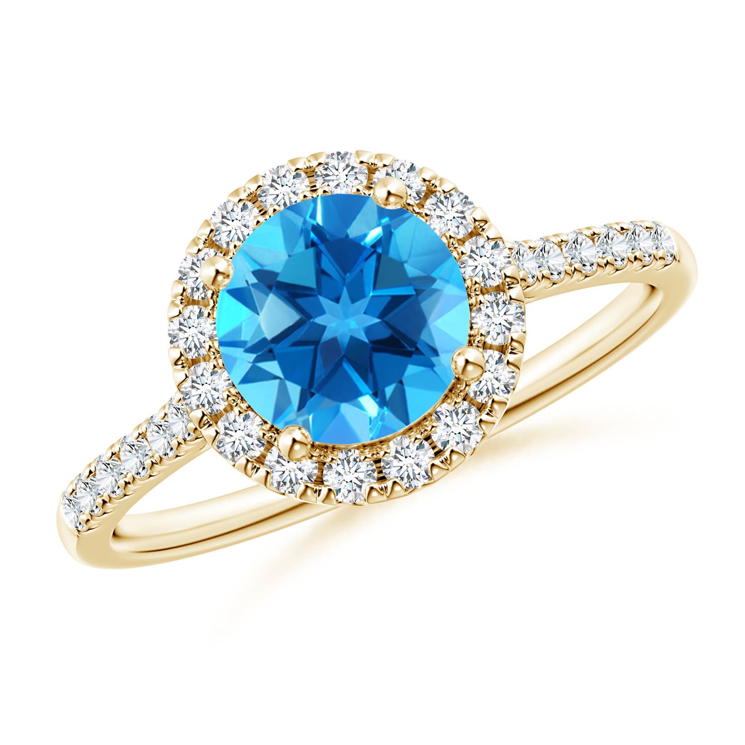 AAAA - Swiss Blue Topaz / 1.84 CT / 14 KT Yellow Gold