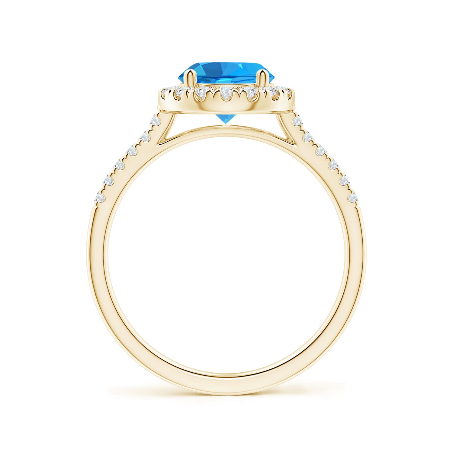 AAAA - Swiss Blue Topaz / 1.84 CT / 14 KT Yellow Gold