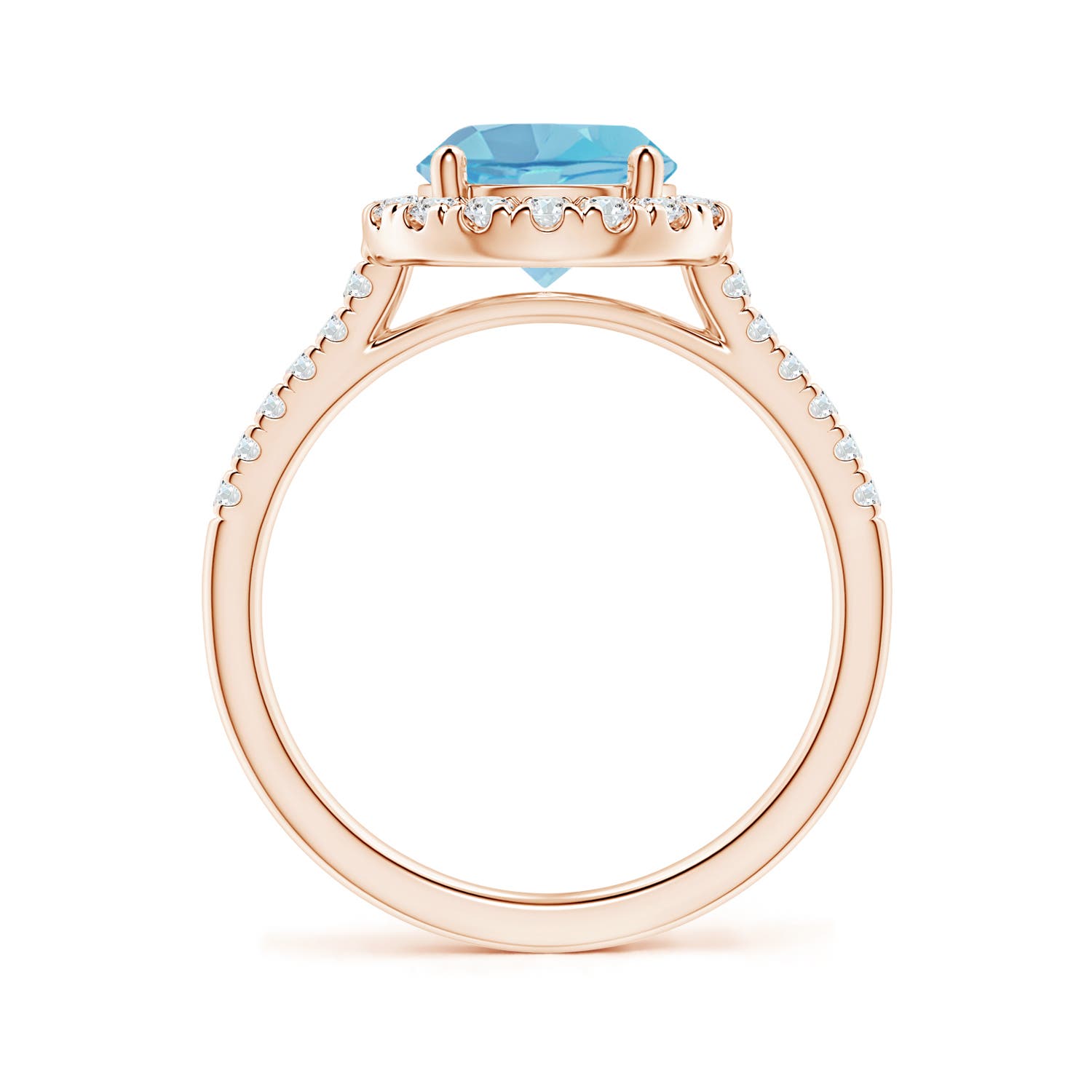 A - Swiss Blue Topaz / 2.67 CT / 14 KT Rose Gold