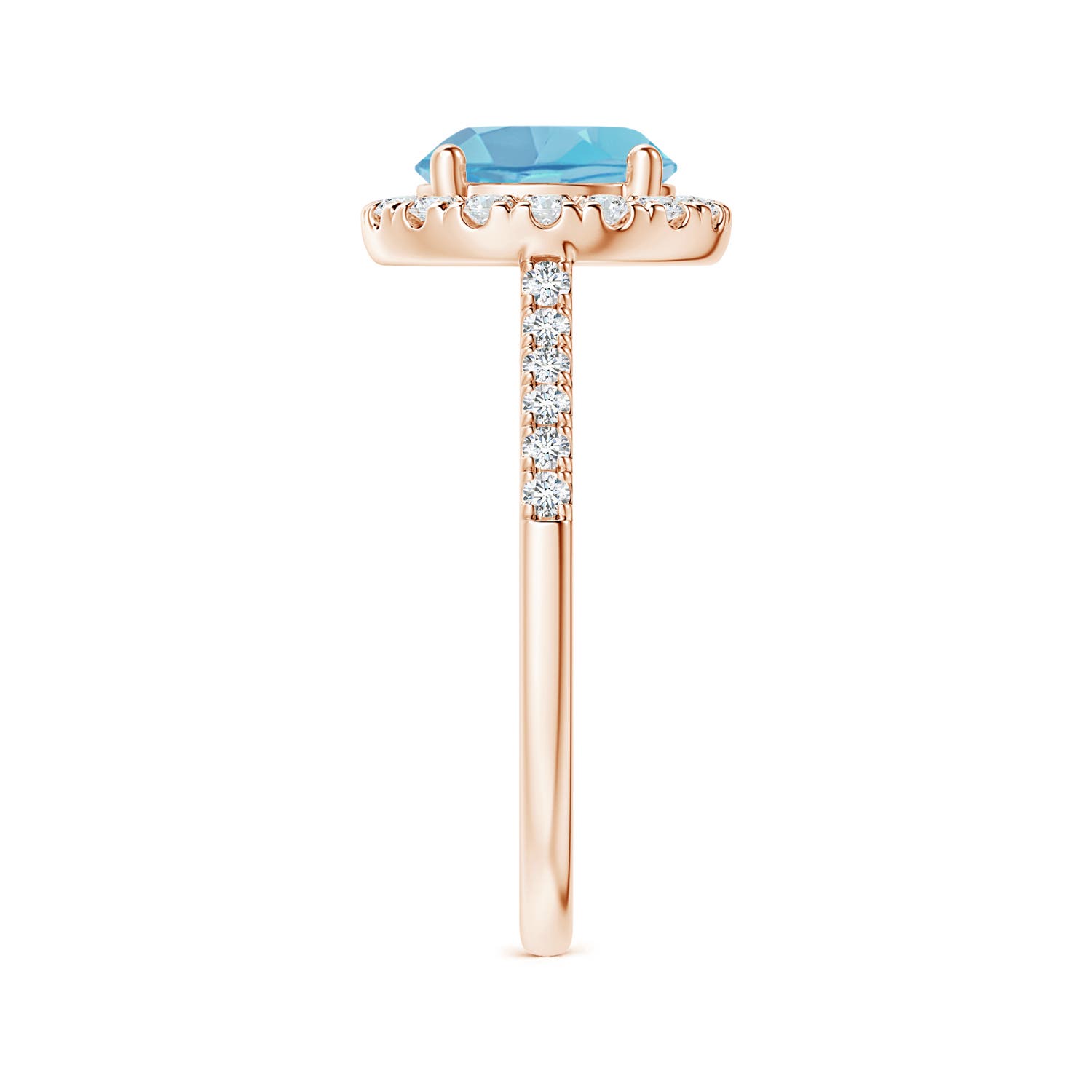 A - Swiss Blue Topaz / 2.67 CT / 14 KT Rose Gold