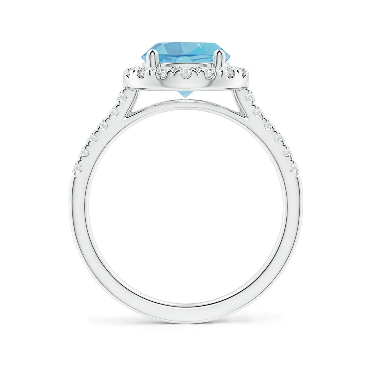 A - Swiss Blue Topaz / 2.67 CT / 14 KT White Gold