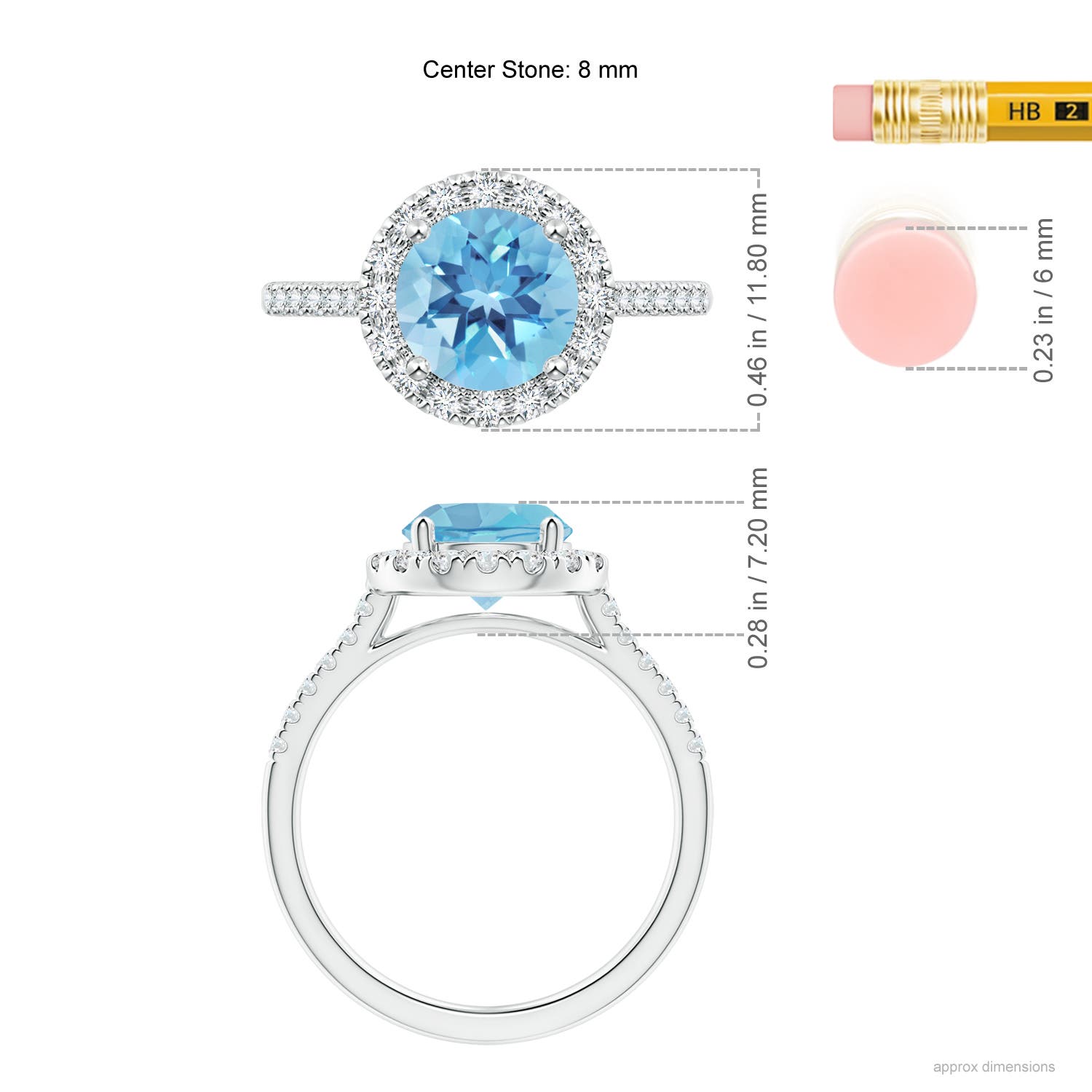 A - Swiss Blue Topaz / 2.67 CT / 14 KT White Gold