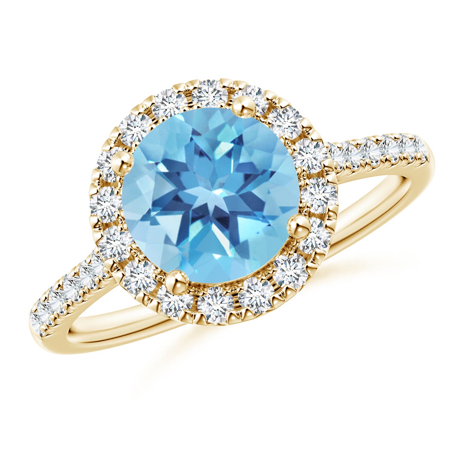 A - Swiss Blue Topaz / 2.67 CT / 14 KT Yellow Gold