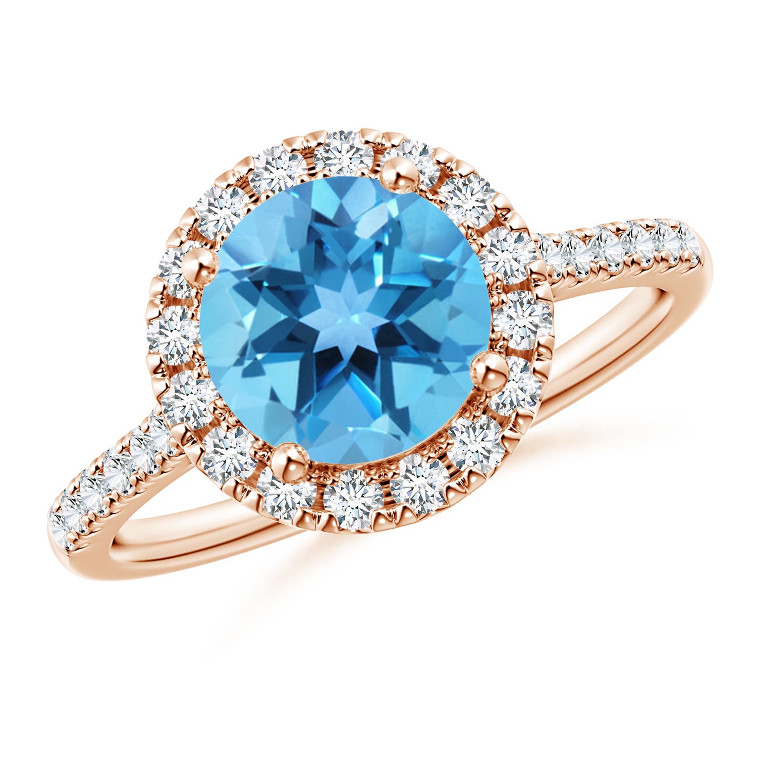 AA - Swiss Blue Topaz / 2.67 CT / 14 KT Rose Gold