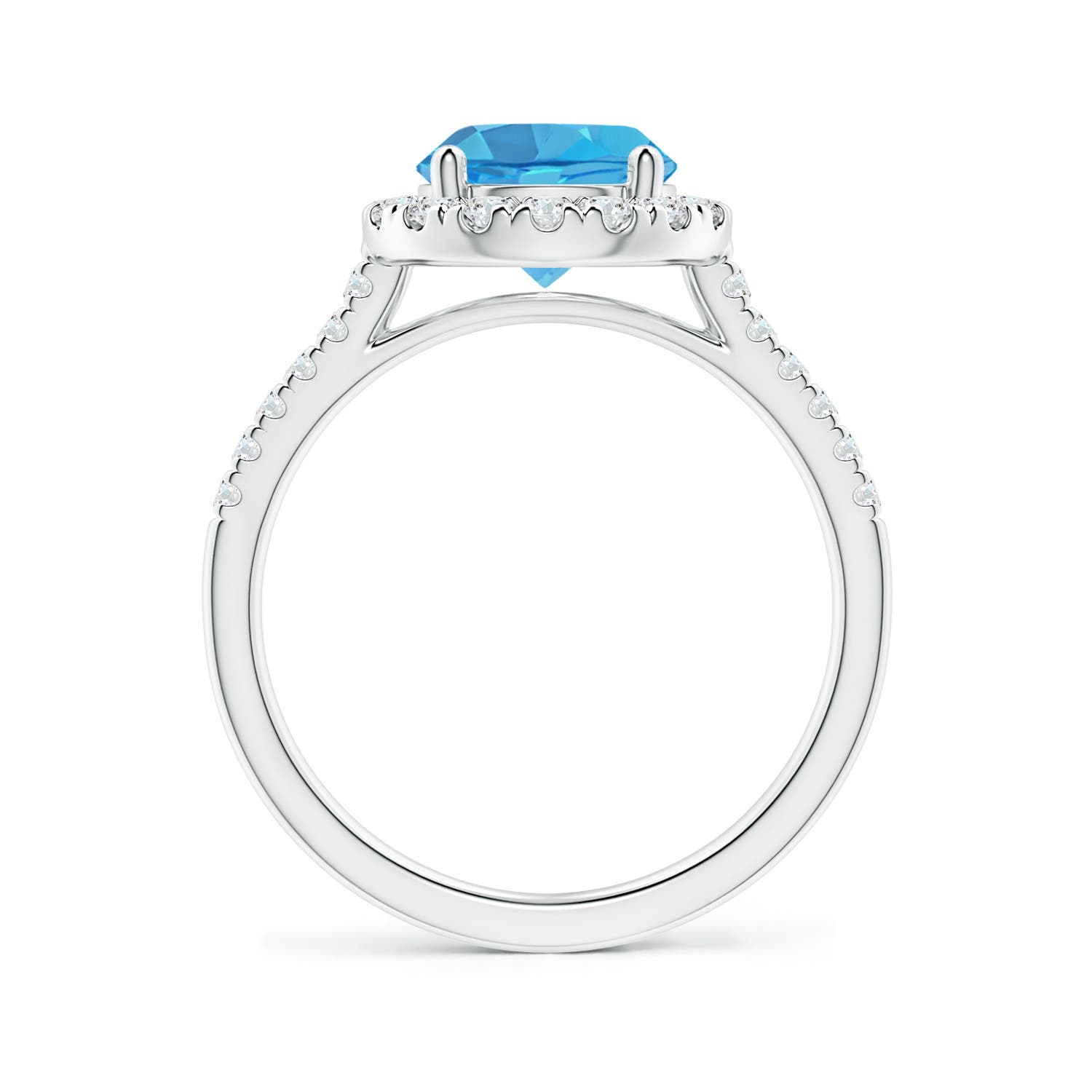 AA - Swiss Blue Topaz / 2.67 CT / 14 KT White Gold