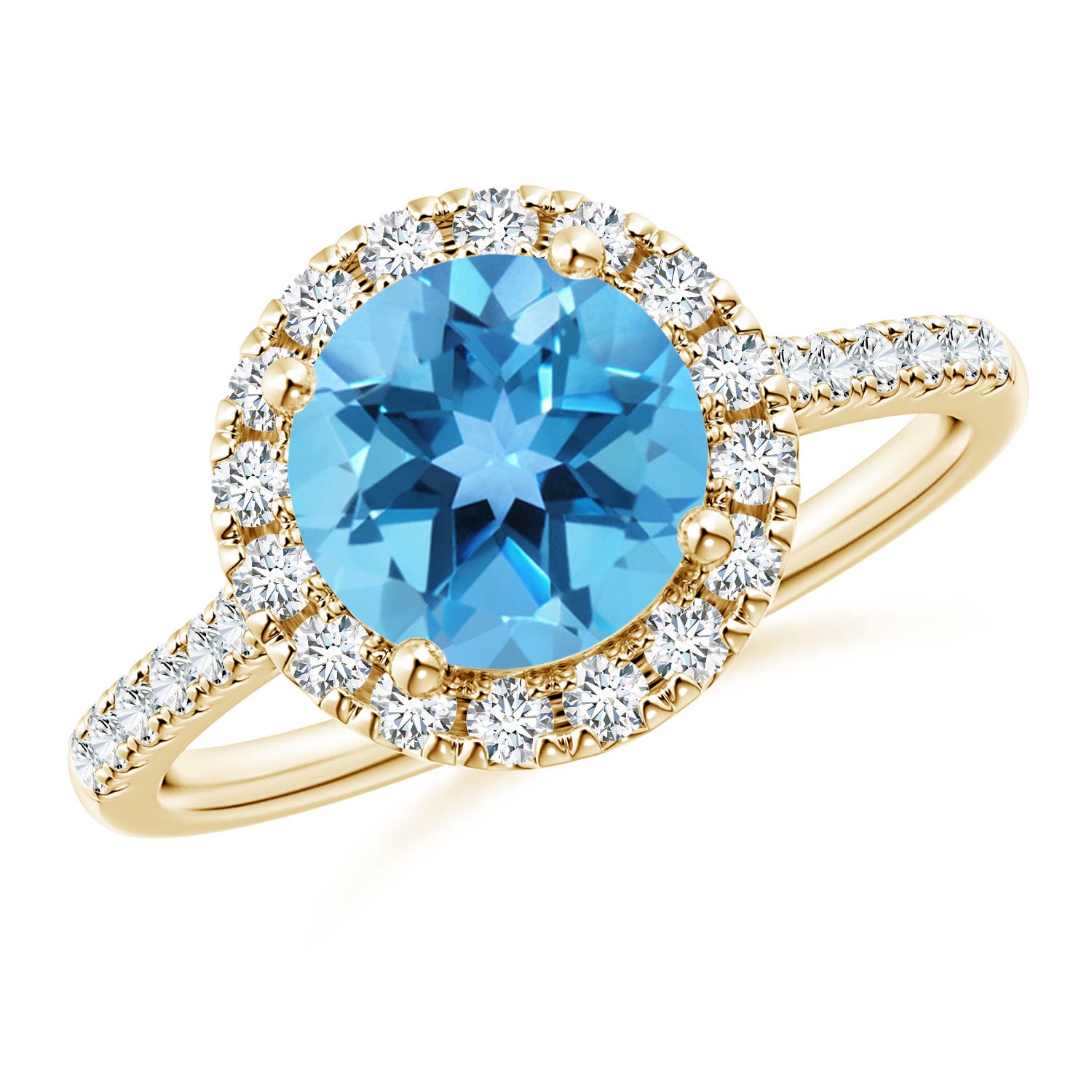 AA - Swiss Blue Topaz / 2.67 CT / 14 KT Yellow Gold