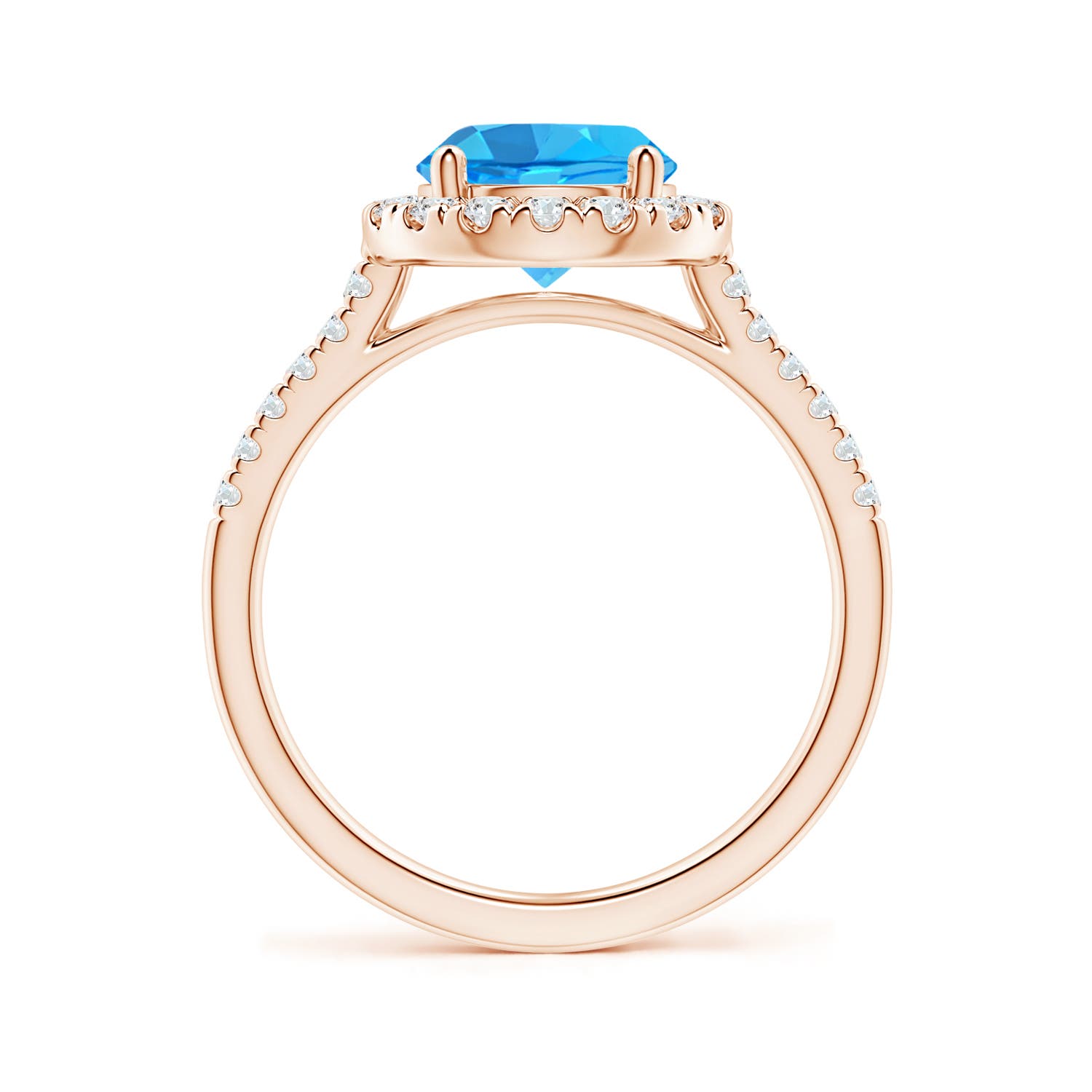 AAA - Swiss Blue Topaz / 2.67 CT / 14 KT Rose Gold