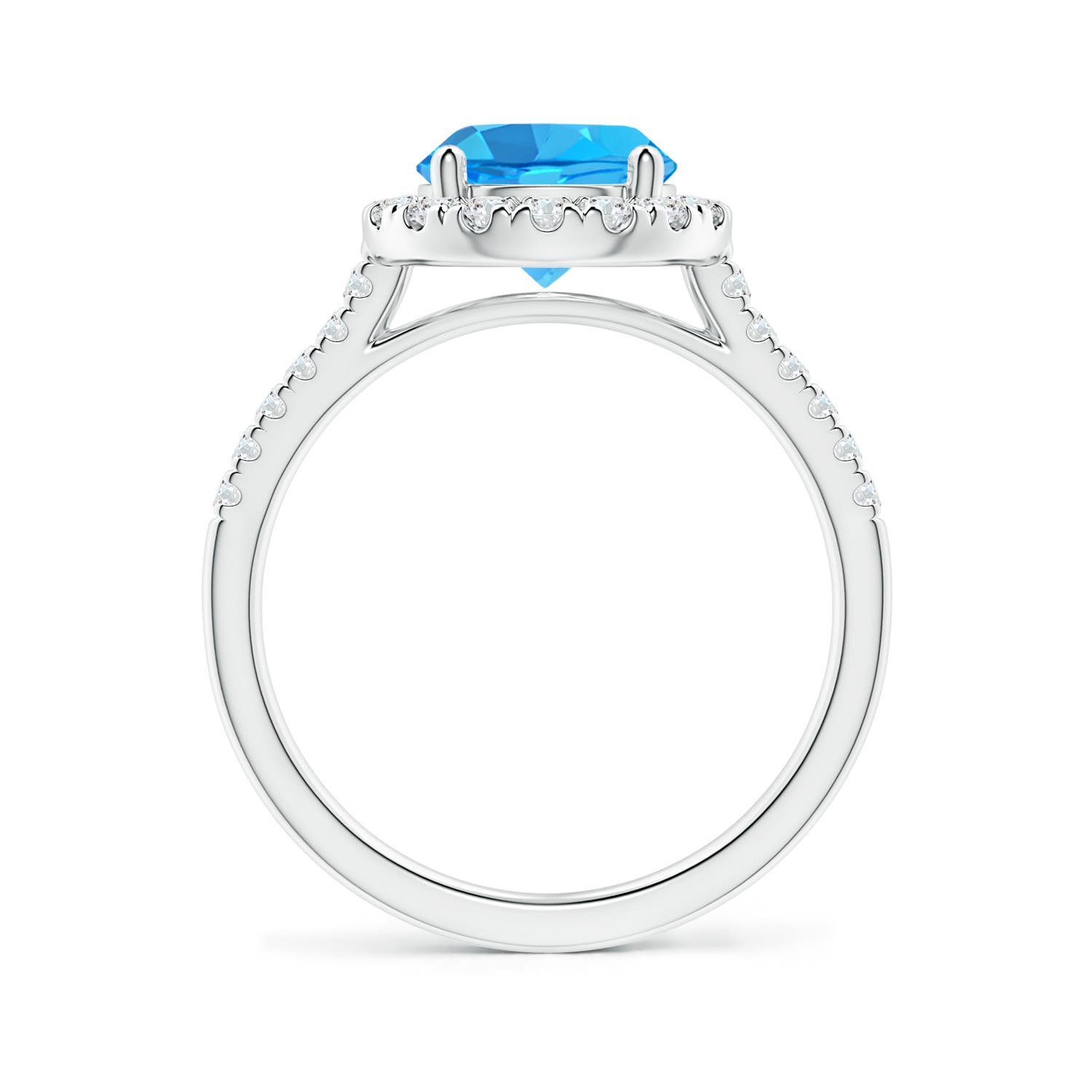 AAA - Swiss Blue Topaz / 2.67 CT / 14 KT White Gold