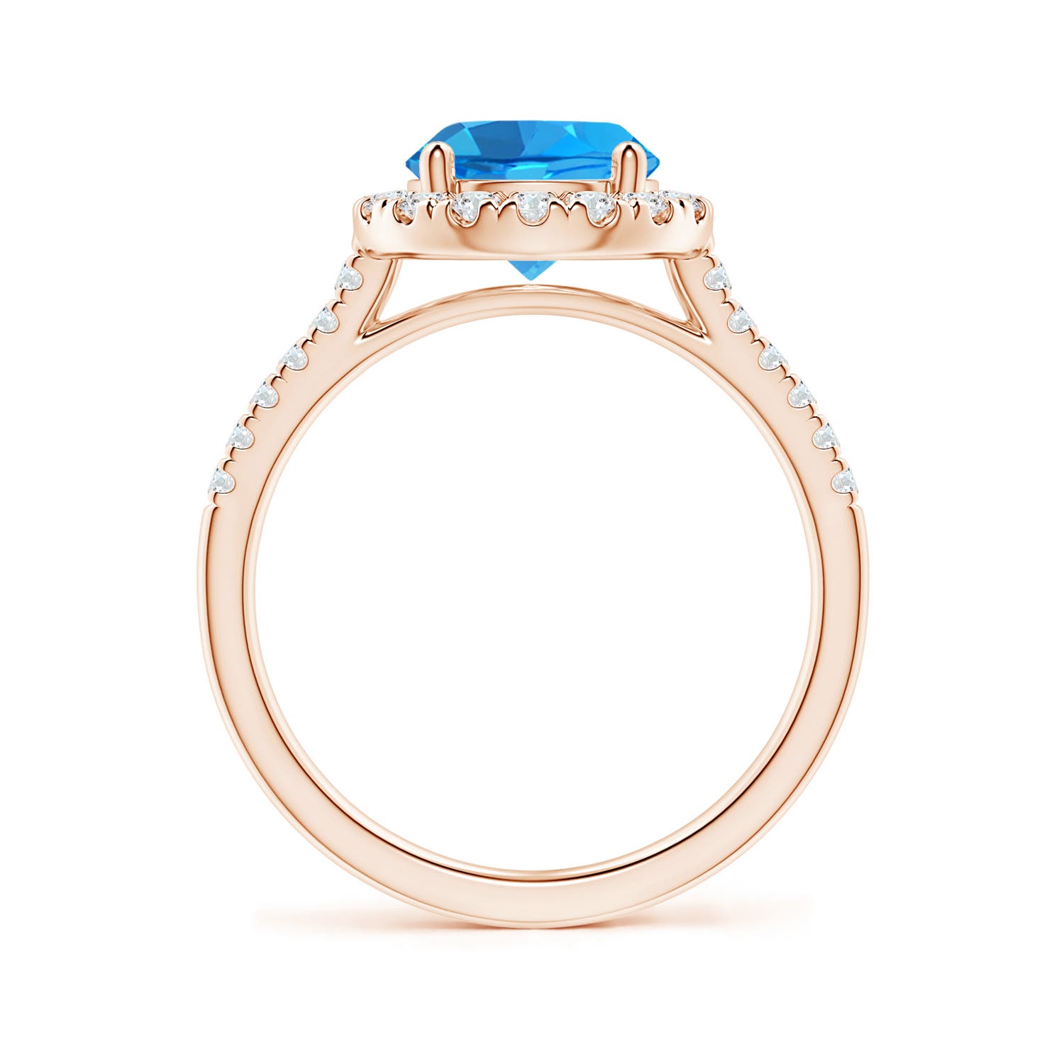 AAAA - Swiss Blue Topaz / 2.67 CT / 14 KT Rose Gold