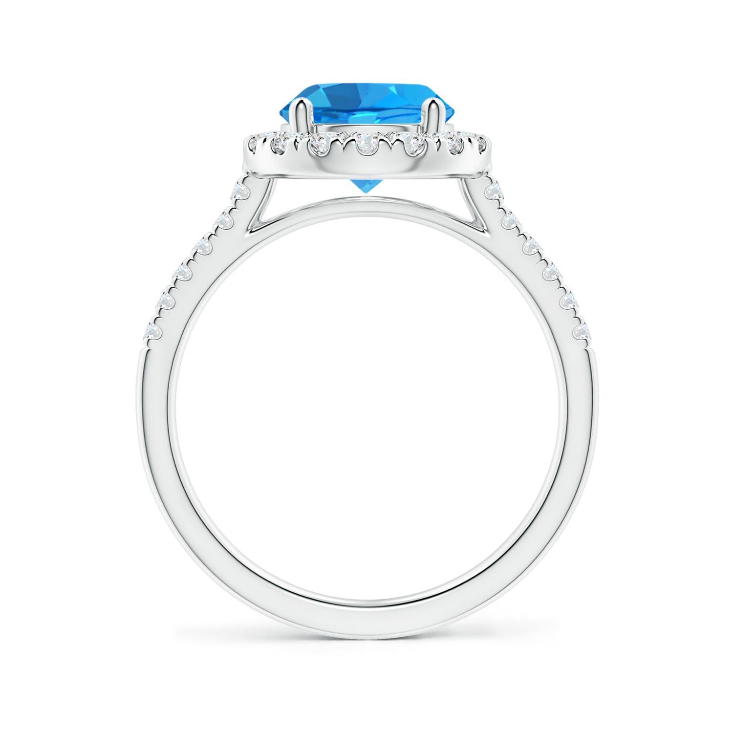 AAAA - Swiss Blue Topaz / 2.67 CT / 14 KT White Gold