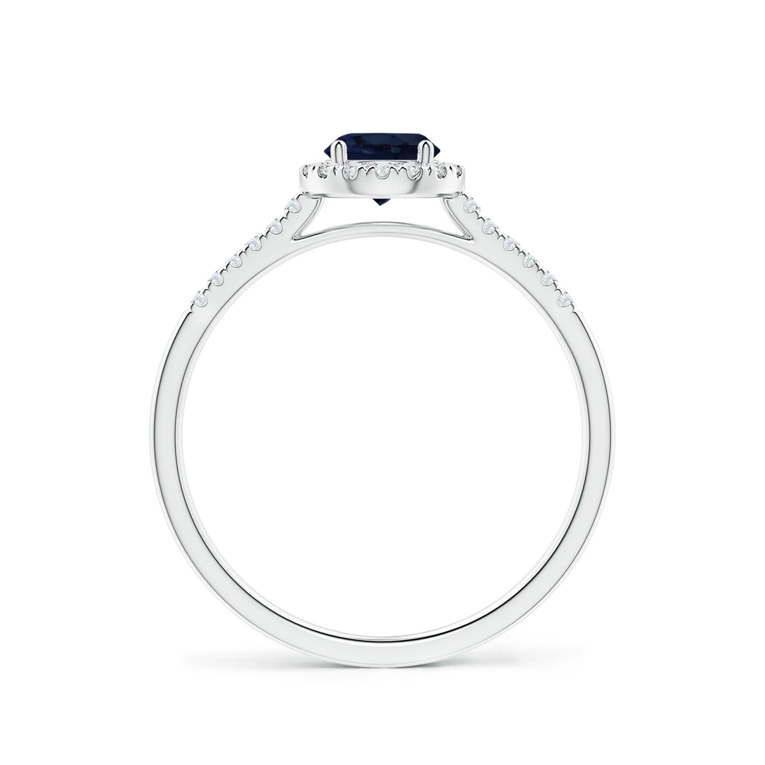 A - Blue Sapphire / 0.75 CT / 14 KT White Gold