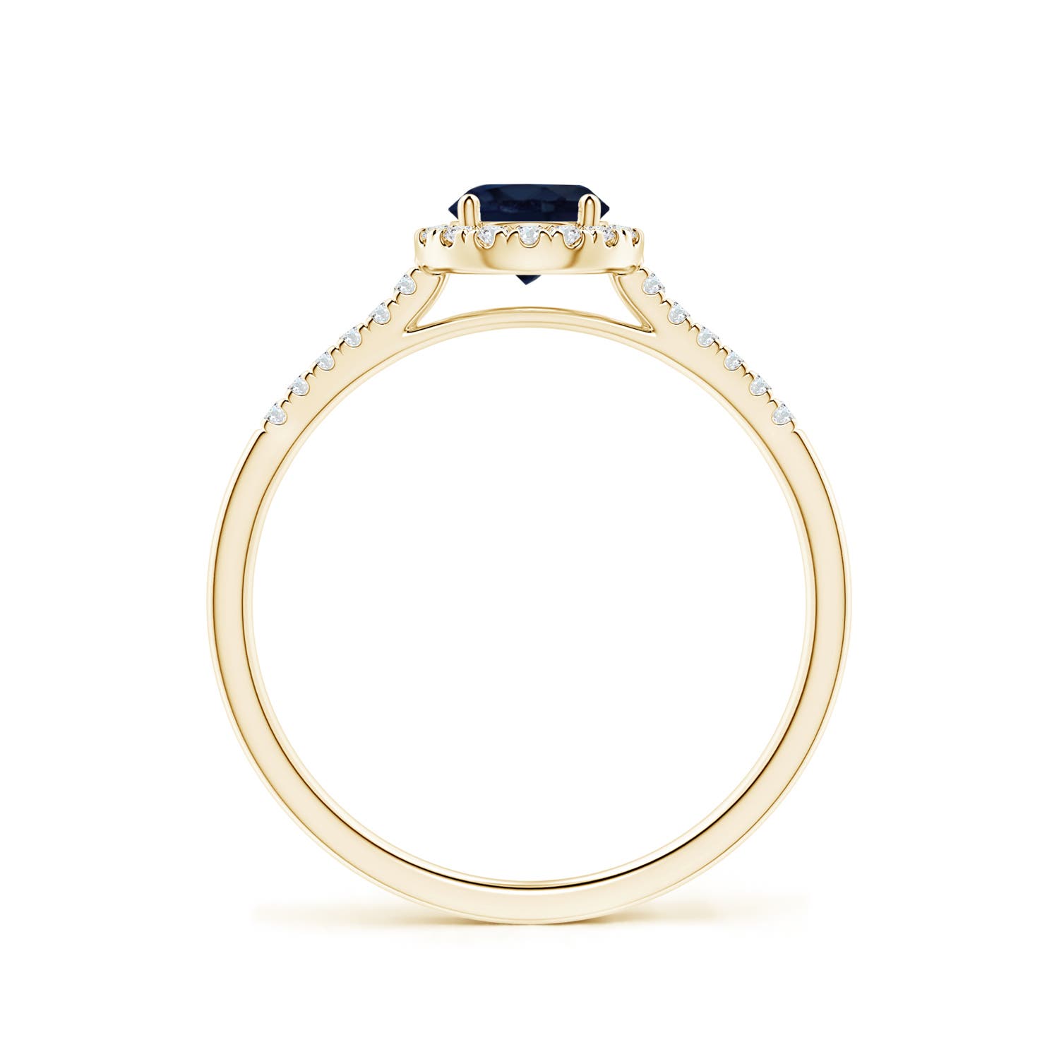 A - Blue Sapphire / 0.75 CT / 14 KT Yellow Gold