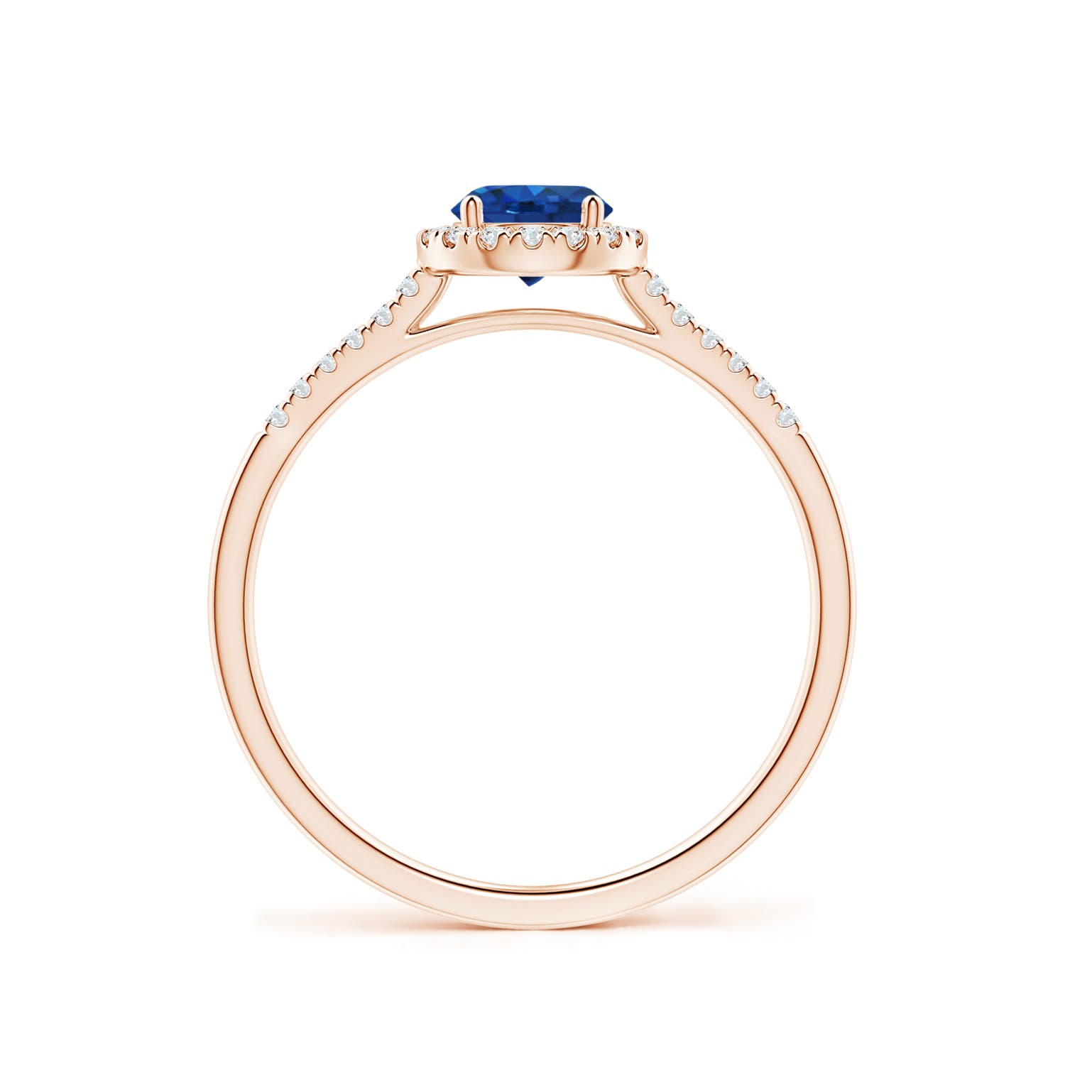 AAA - Blue Sapphire / 0.75 CT / 14 KT Rose Gold