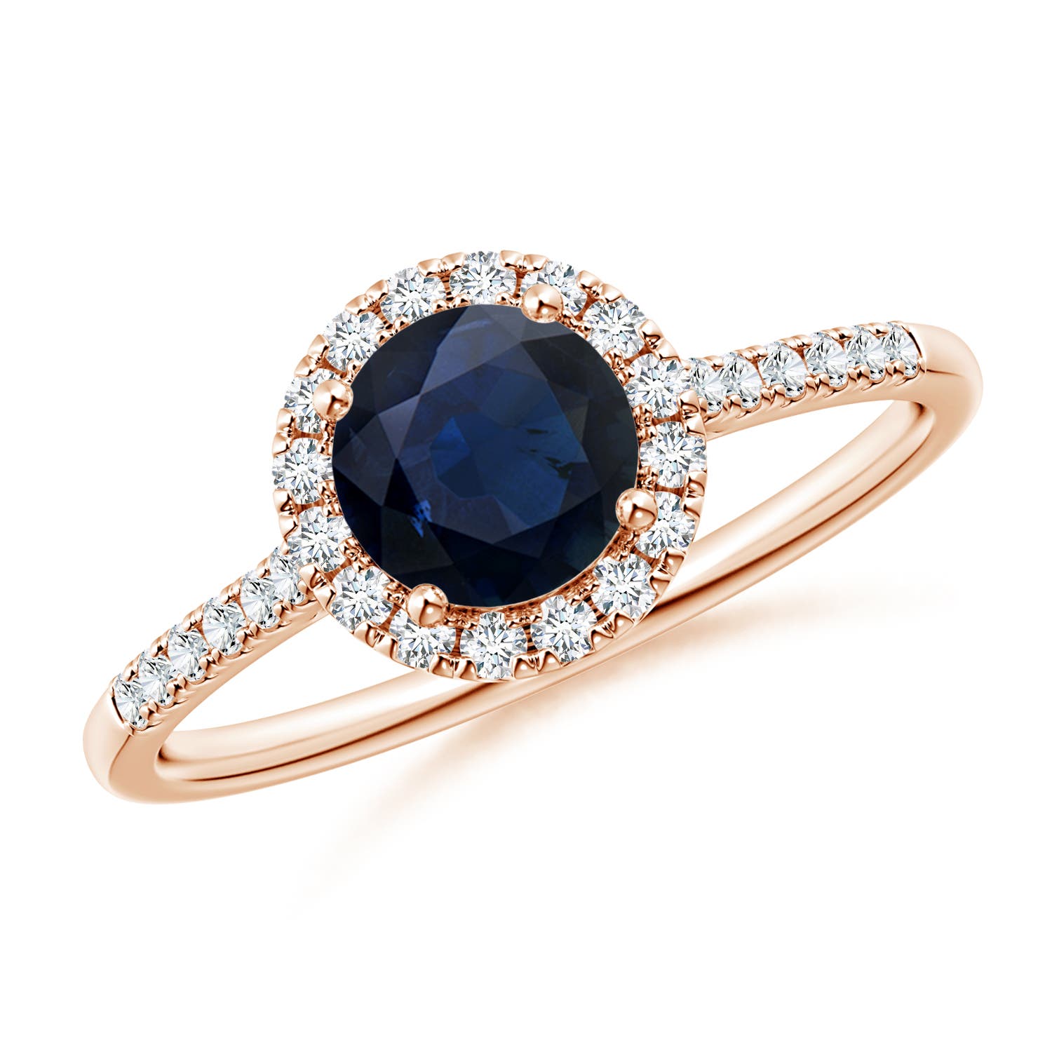 A - Blue Sapphire / 1.2 CT / 14 KT Rose Gold